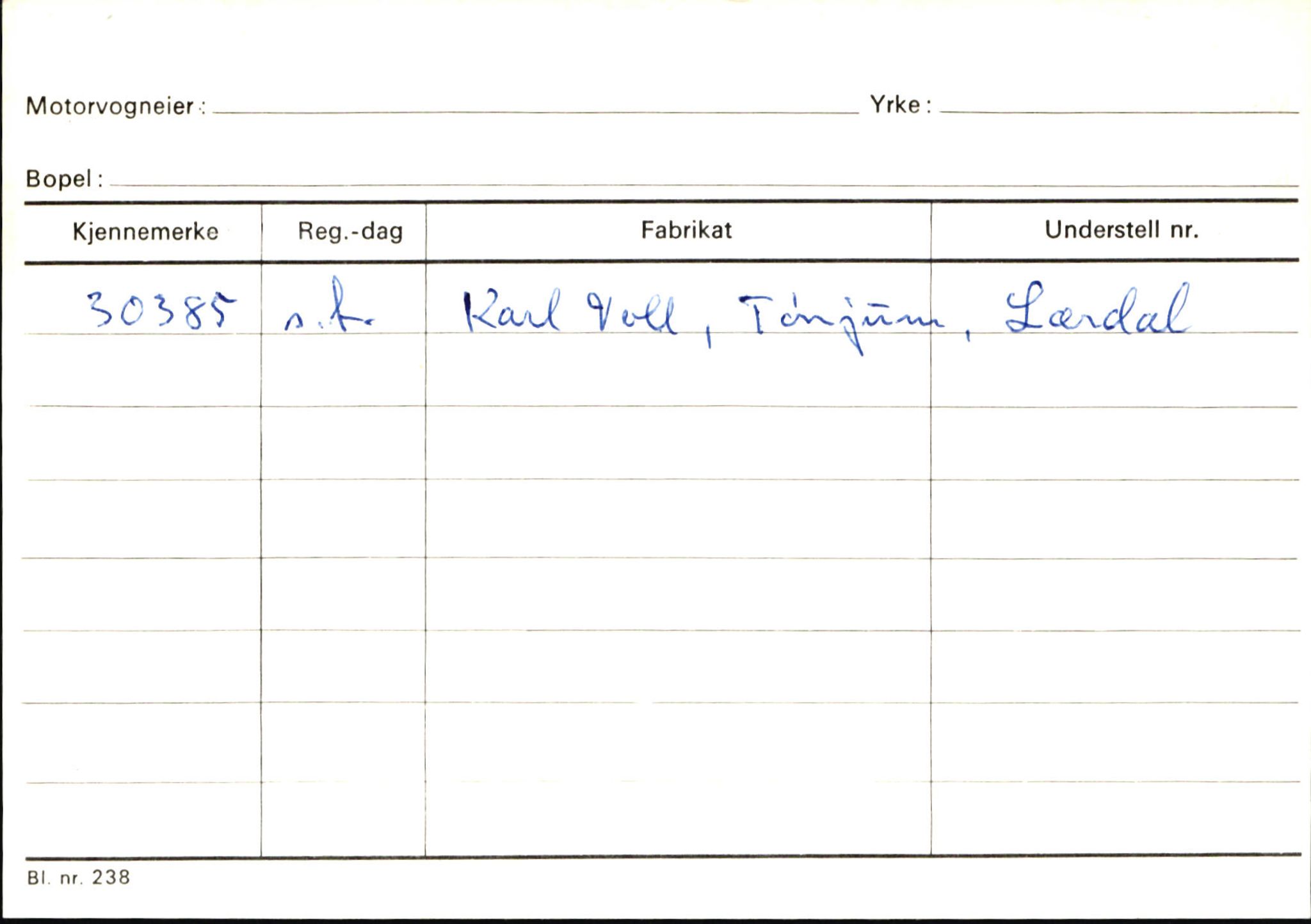 Statens vegvesen, Sogn og Fjordane vegkontor, AV/SAB-A-5301/4/F/L0145: Registerkort Vågsøy S-Å. Årdal I-P, 1945-1975, p. 2393