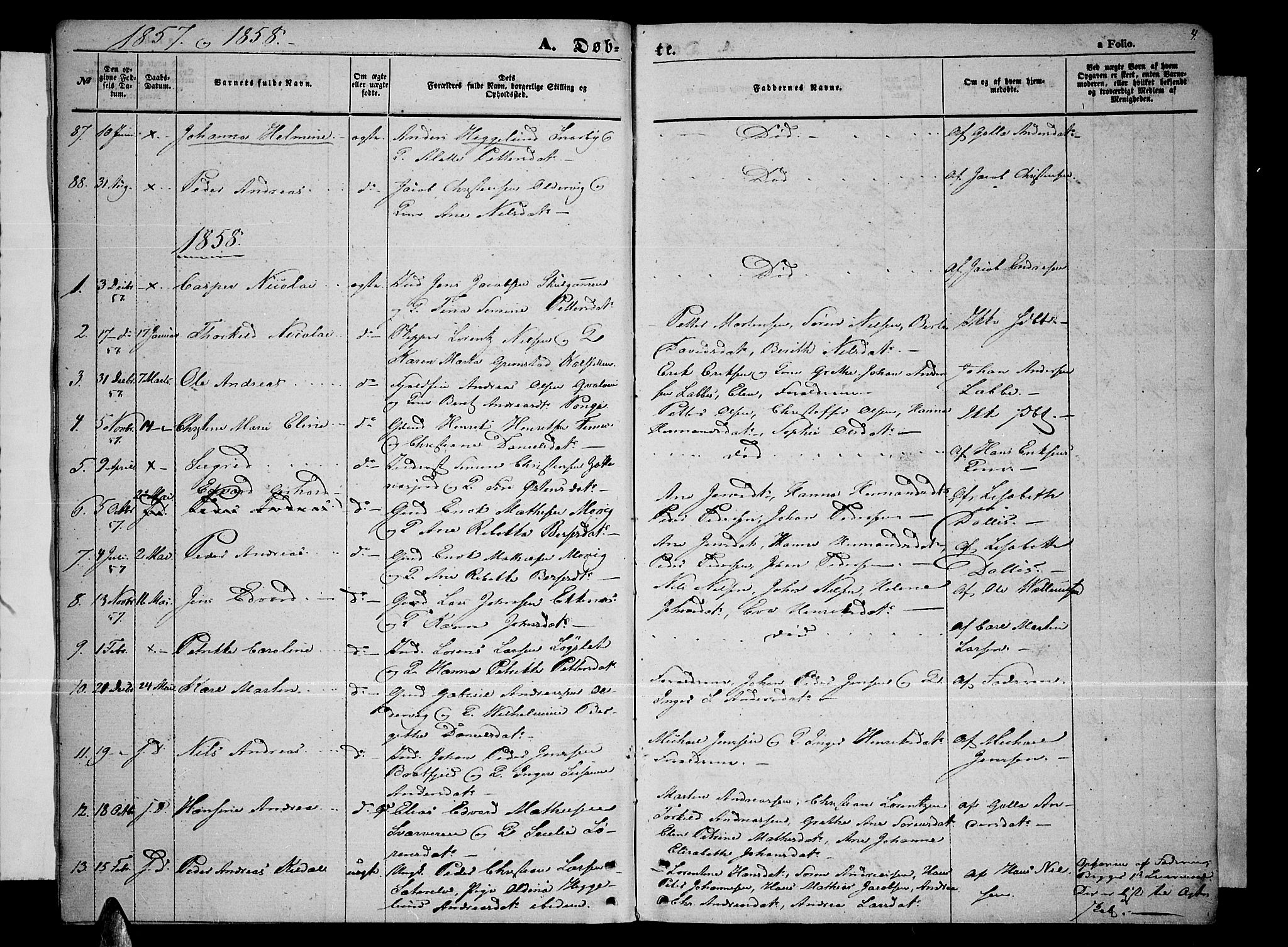 Tromsøysund sokneprestkontor, SATØ/S-1304/G/Gb/L0001klokker: Parish register (copy) no. 1, 1857-1869, p. 4