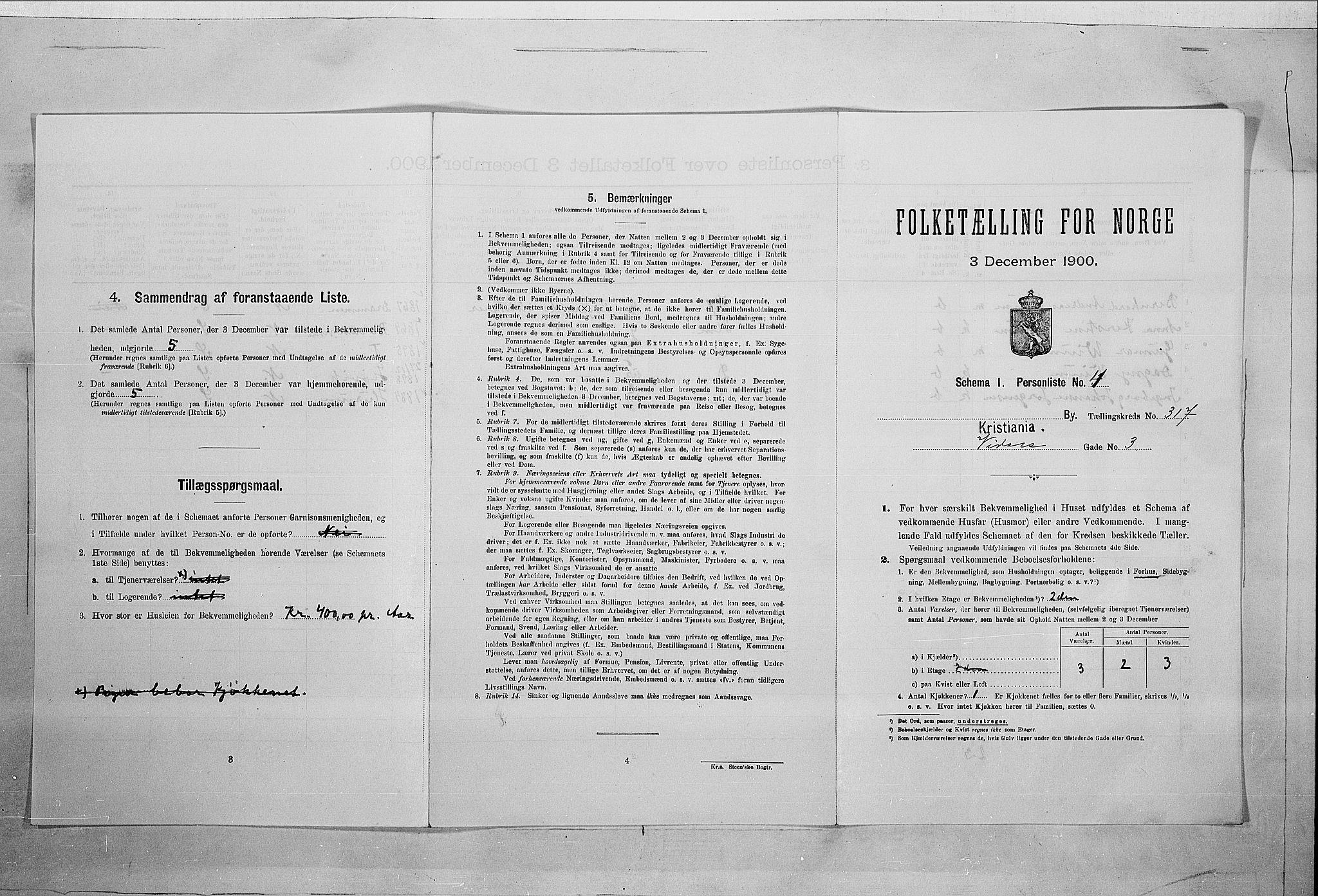 SAO, 1900 census for Kristiania, 1900, p. 112811