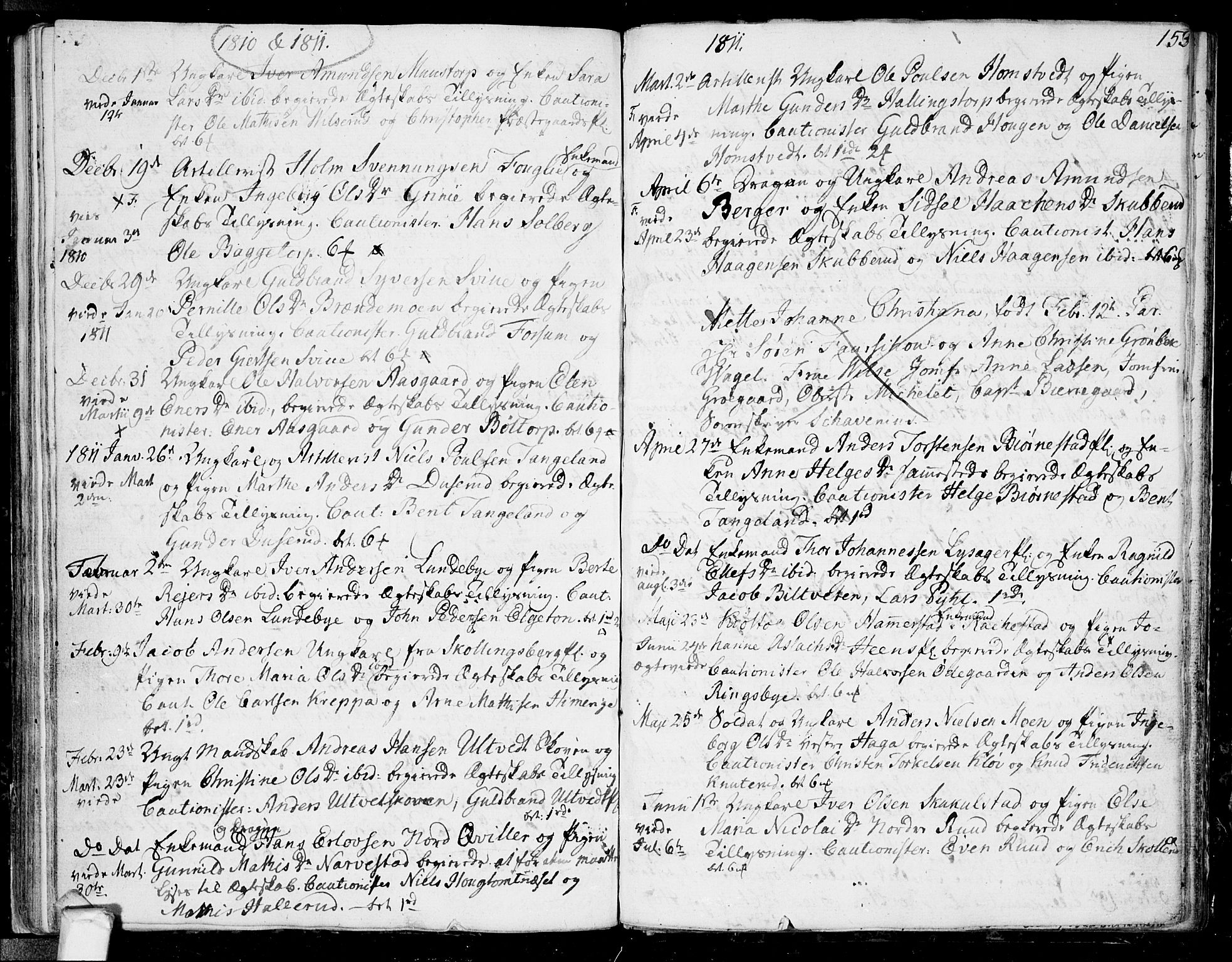 Eidsberg prestekontor Kirkebøker, AV/SAO-A-10905/F/Fa/L0006: Parish register (official) no. I 6, 1807-1814, p. 153