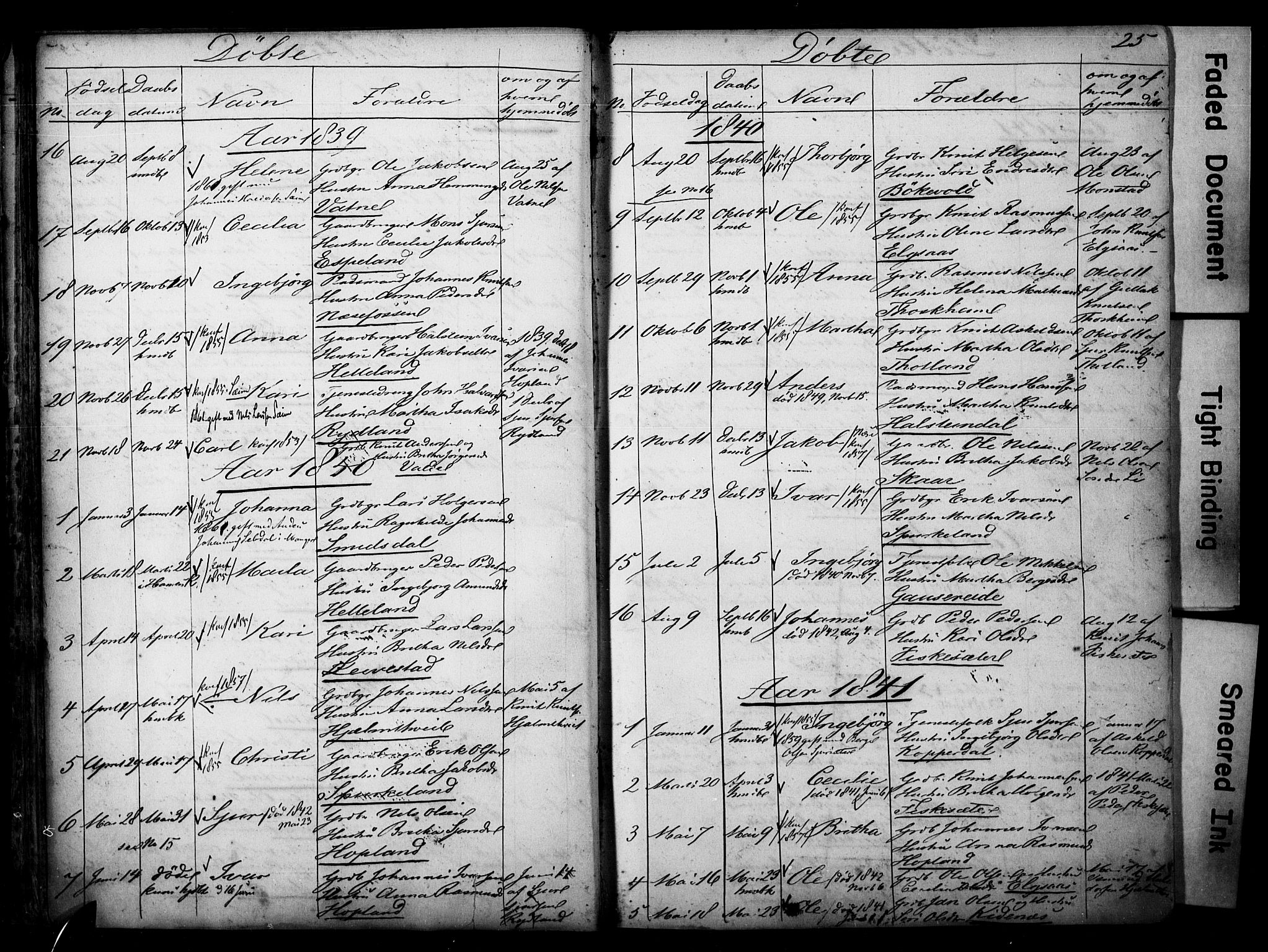 Alversund Sokneprestembete, SAB/A-73901/H/Ha/Hab: Parish register (copy) no. D 1, 1800-1870, p. 25