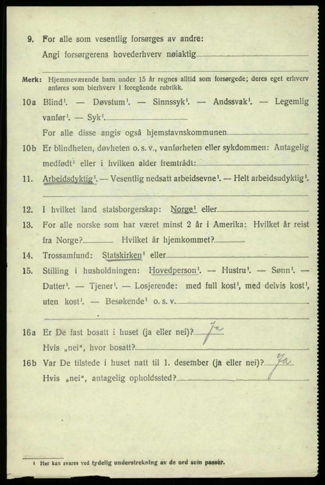 SAB, 1920 census for Sund, 1920, p. 1494