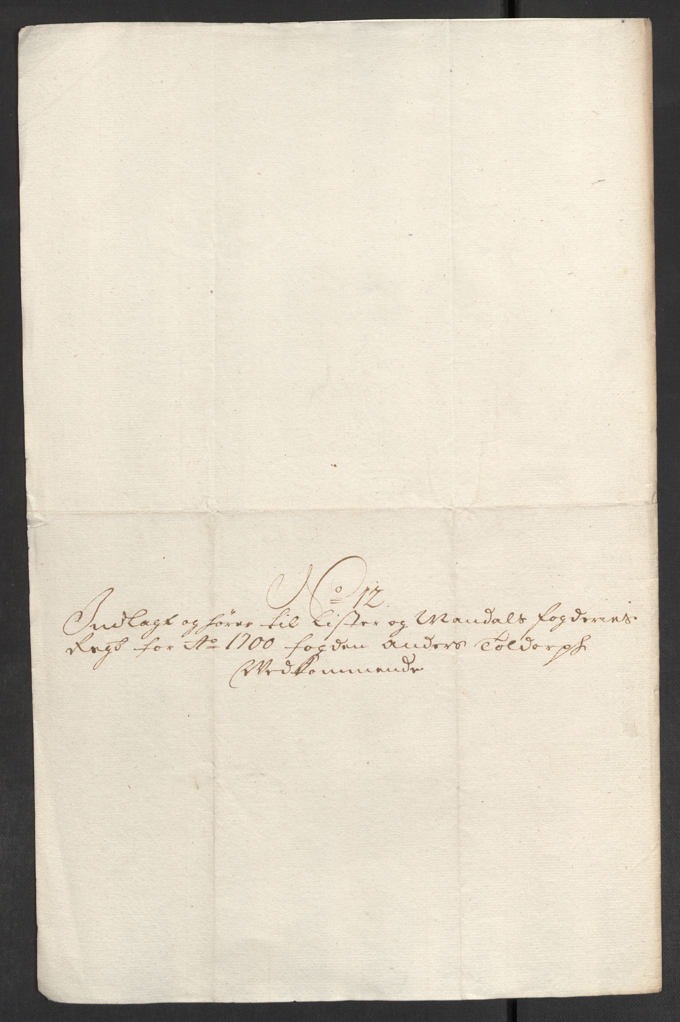 Rentekammeret inntil 1814, Reviderte regnskaper, Fogderegnskap, RA/EA-4092/R43/L2548: Fogderegnskap Lista og Mandal, 1700, p. 120