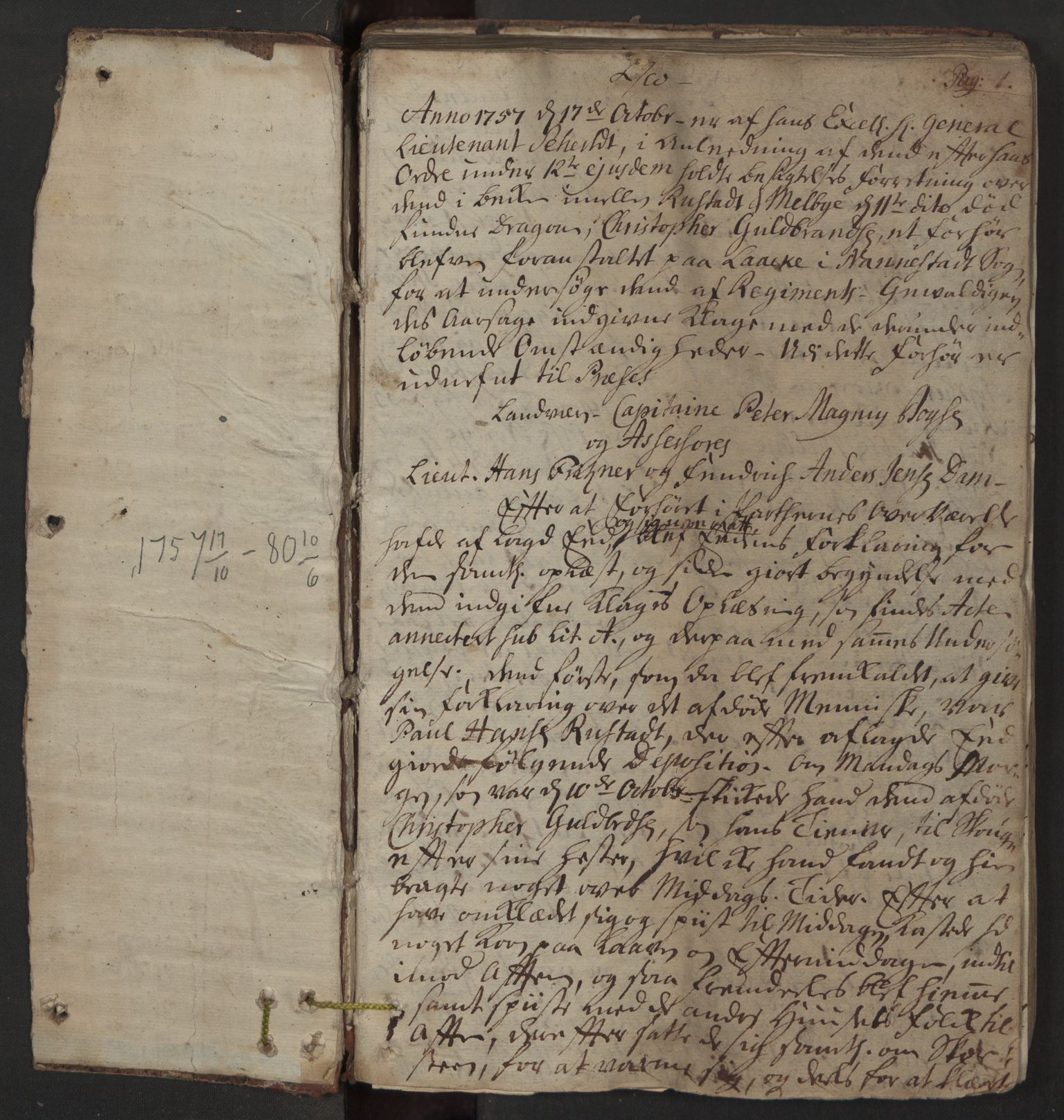 Forsvaret, Generalauditøren, AV/RA-RAFA-1772/F/Fg/Fgb/L0004: Justitsprotokoller, 1757-1780, p. 0-1