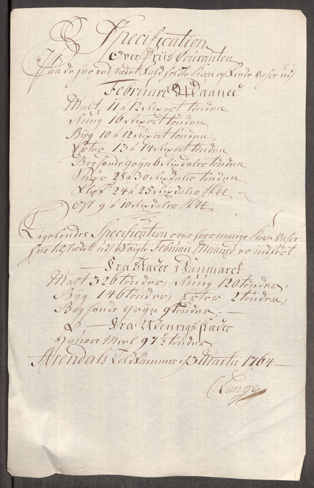 Rentekammeret inntil 1814, Realistisk ordnet avdeling, RA/EA-4070/Oe/L0008: [Ø1]: Priskuranter, 1764-1768, p. 210