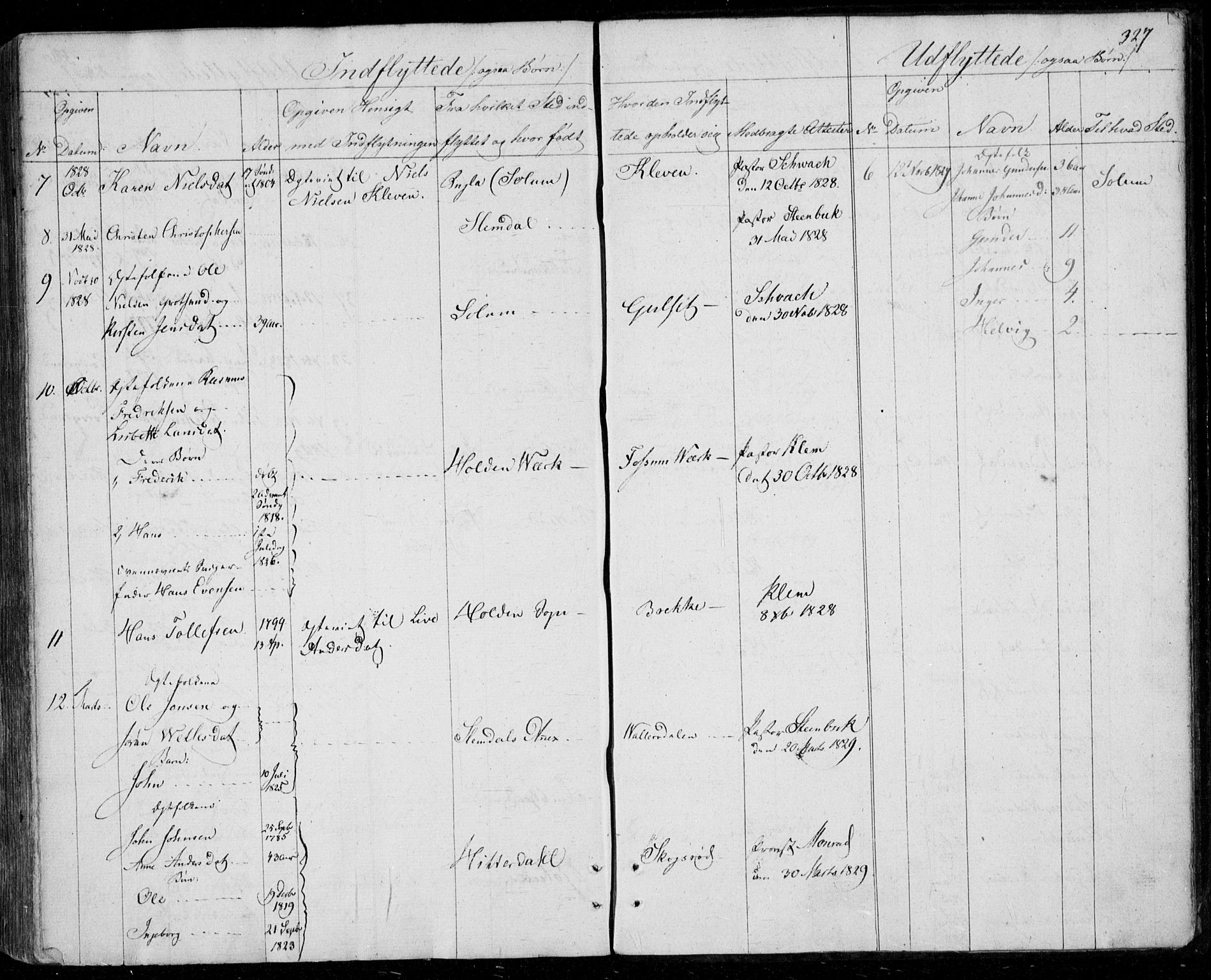 Gjerpen kirkebøker, SAKO/A-265/F/Fa/L0005: Parish register (official) no. I 5, 1823-1829, p. 327