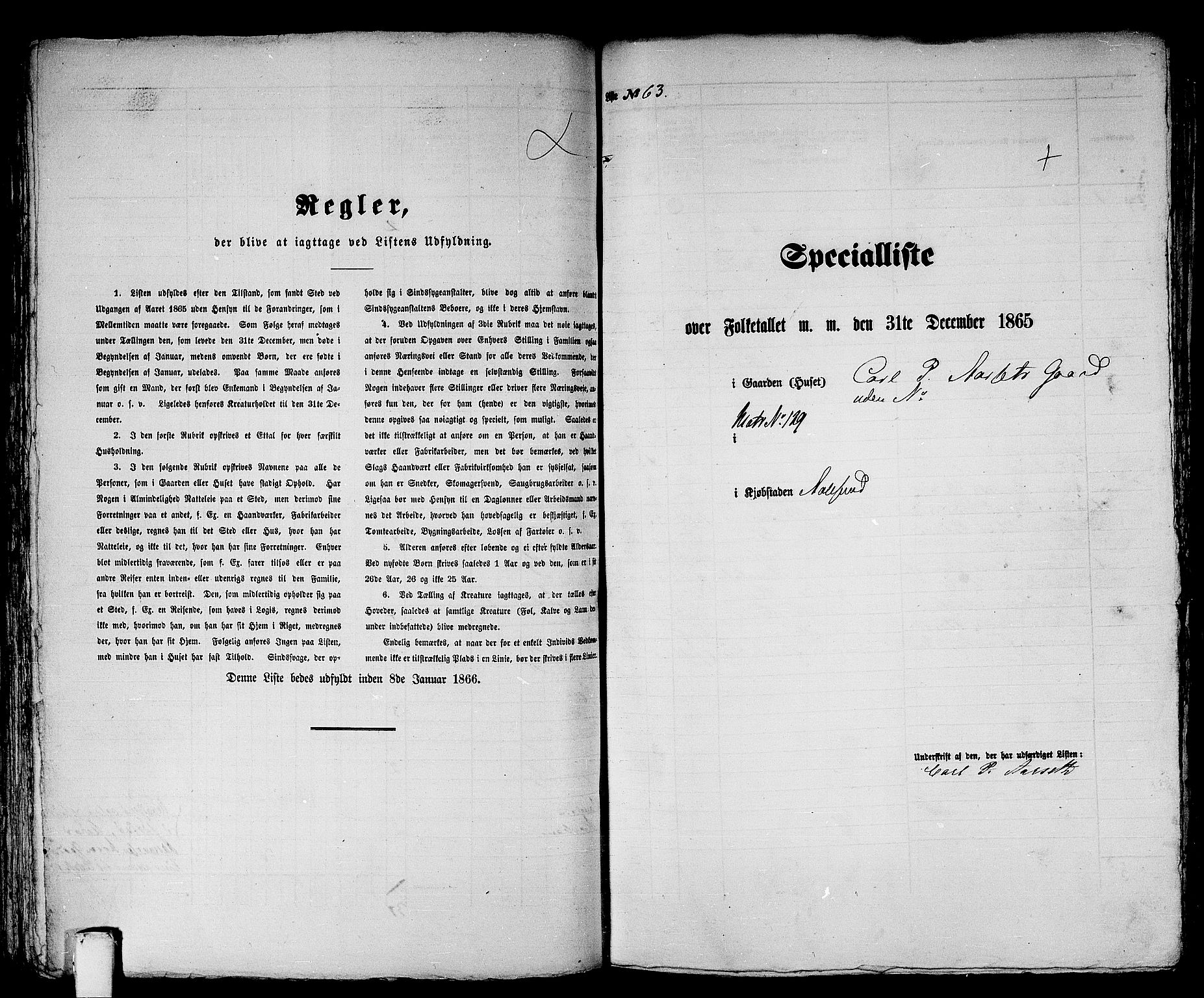 RA, 1865 census for Ålesund, 1865, p. 134