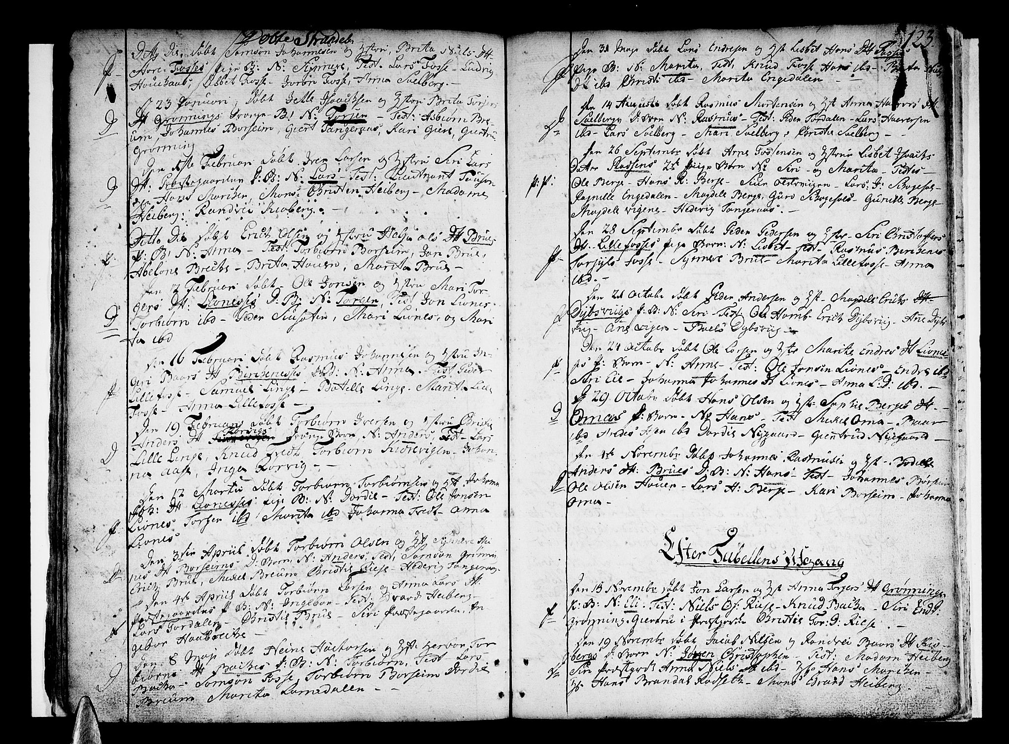Strandebarm sokneprestembete, SAB/A-78401/H/Haa: Parish register (official) no. A 3 /1, 1750-1787, p. 123
