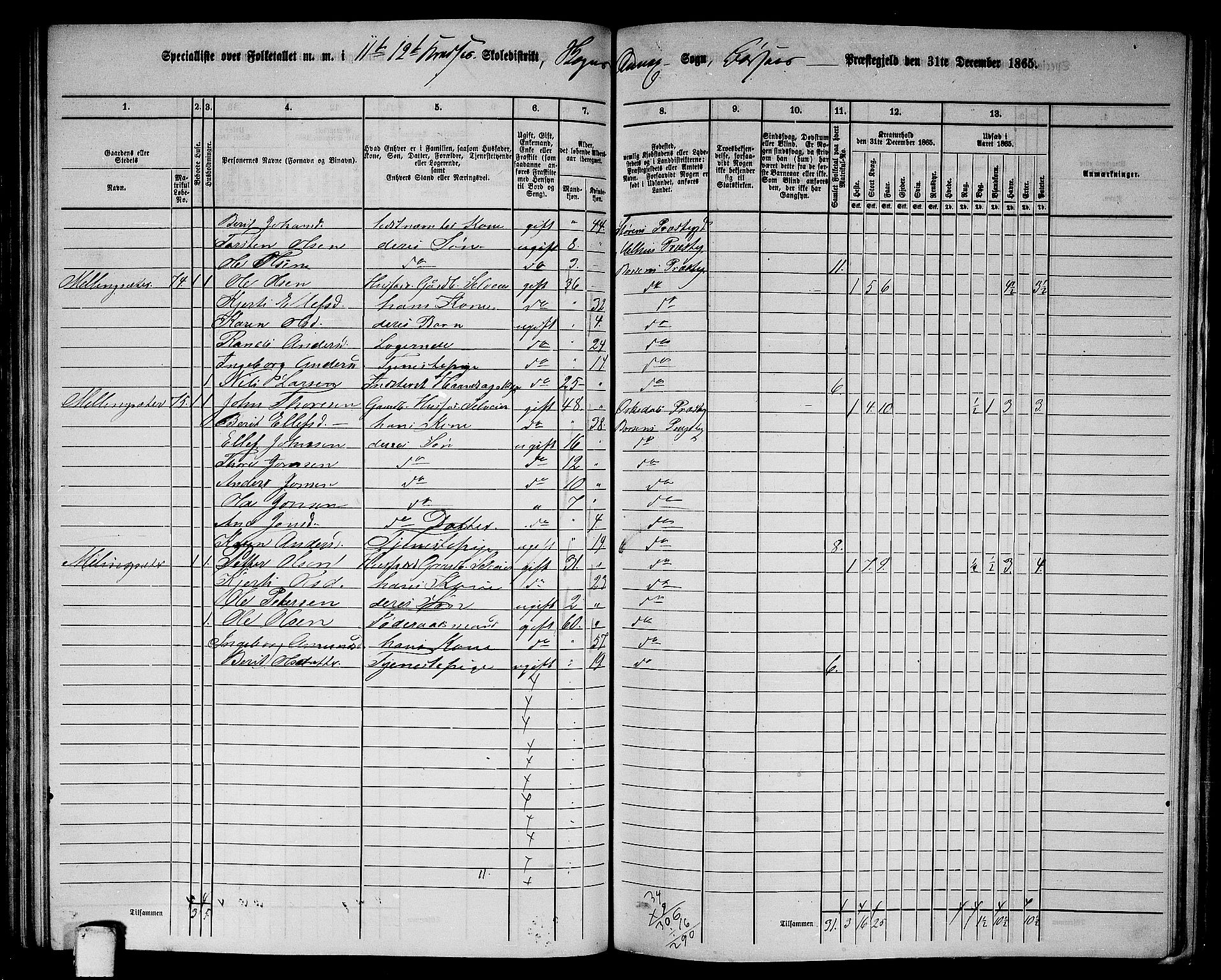 RA, 1865 census for Børsa, 1865, p. 137