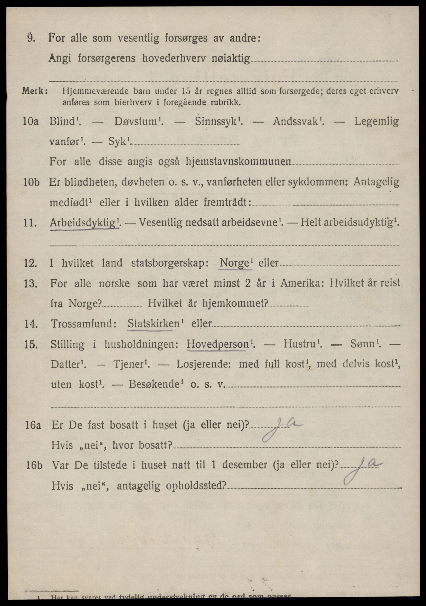 SAT, 1920 census for Vanylven, 1920, p. 2268