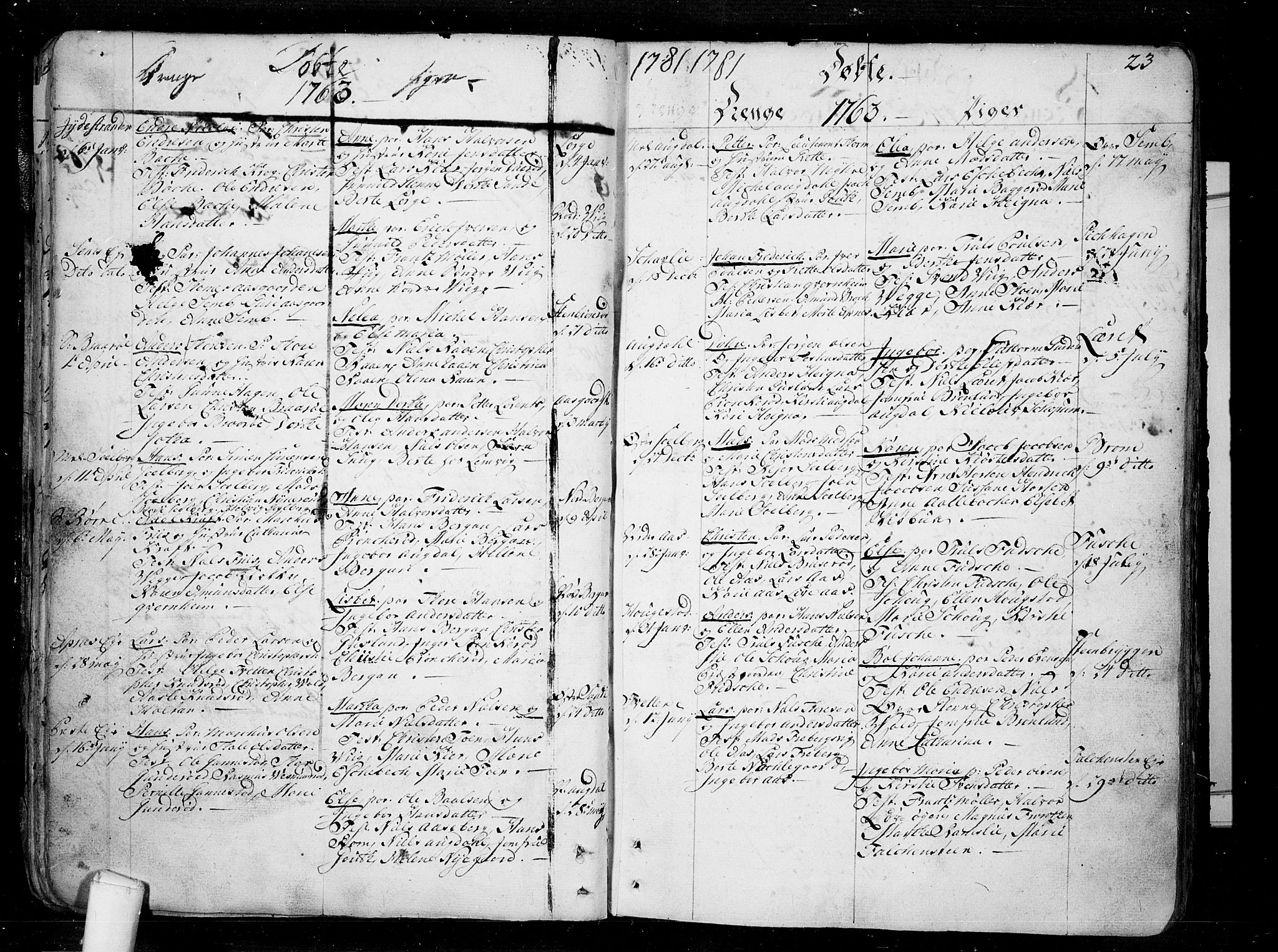 Borre kirkebøker, AV/SAKO-A-338/F/Fa/L0002: Parish register (official) no. I 2, 1752-1806, p. 23