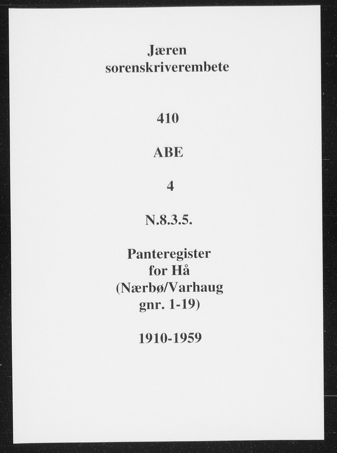 Jæren sorenskriveri, SAST/A-100310/01/4/41/41ABE/L0004: Mortgage register no. 41 ABE4, 1910
