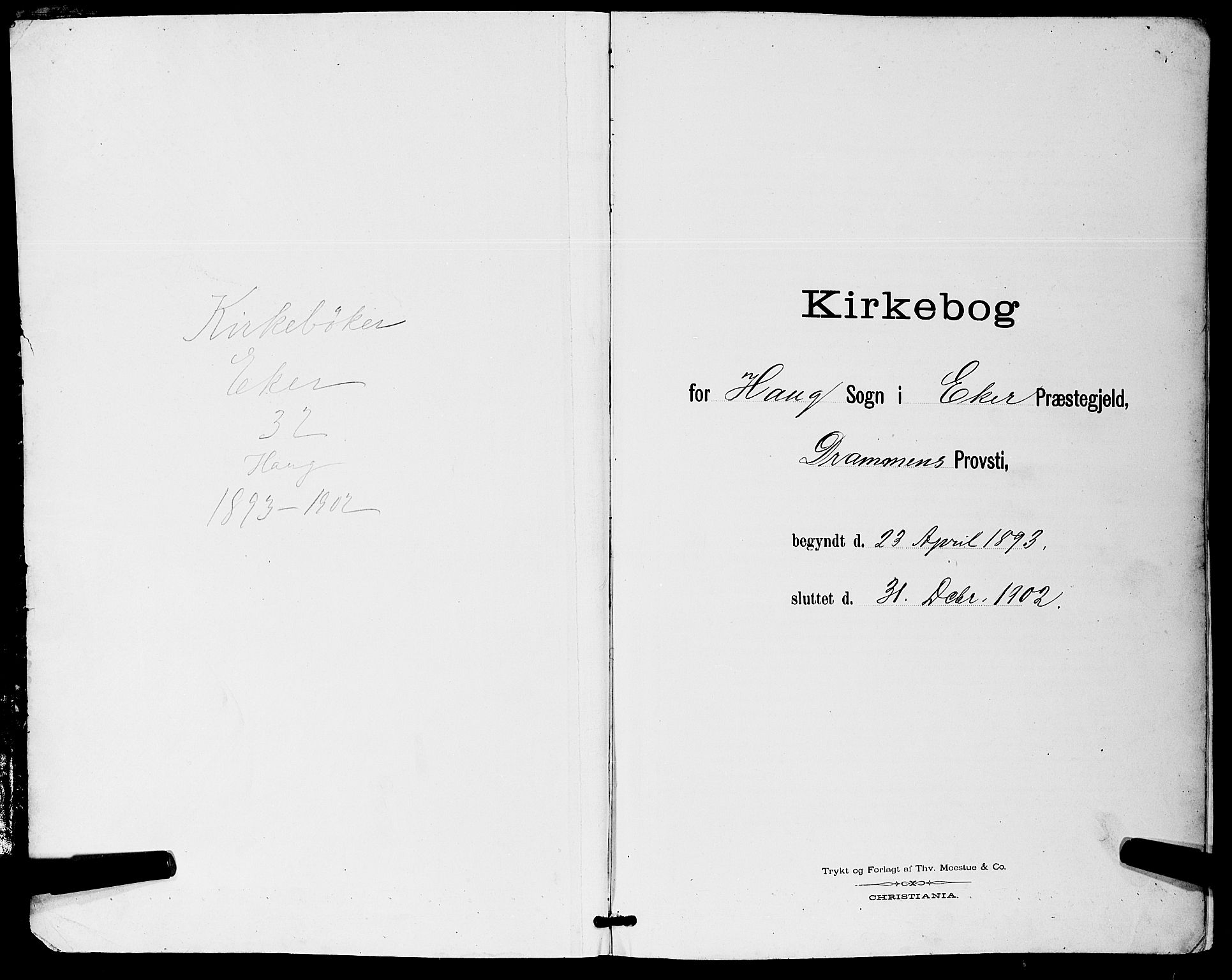 Eiker kirkebøker, AV/SAKO-A-4/G/Ga/L0007: Parish register (copy) no. I 7, 1893-1902