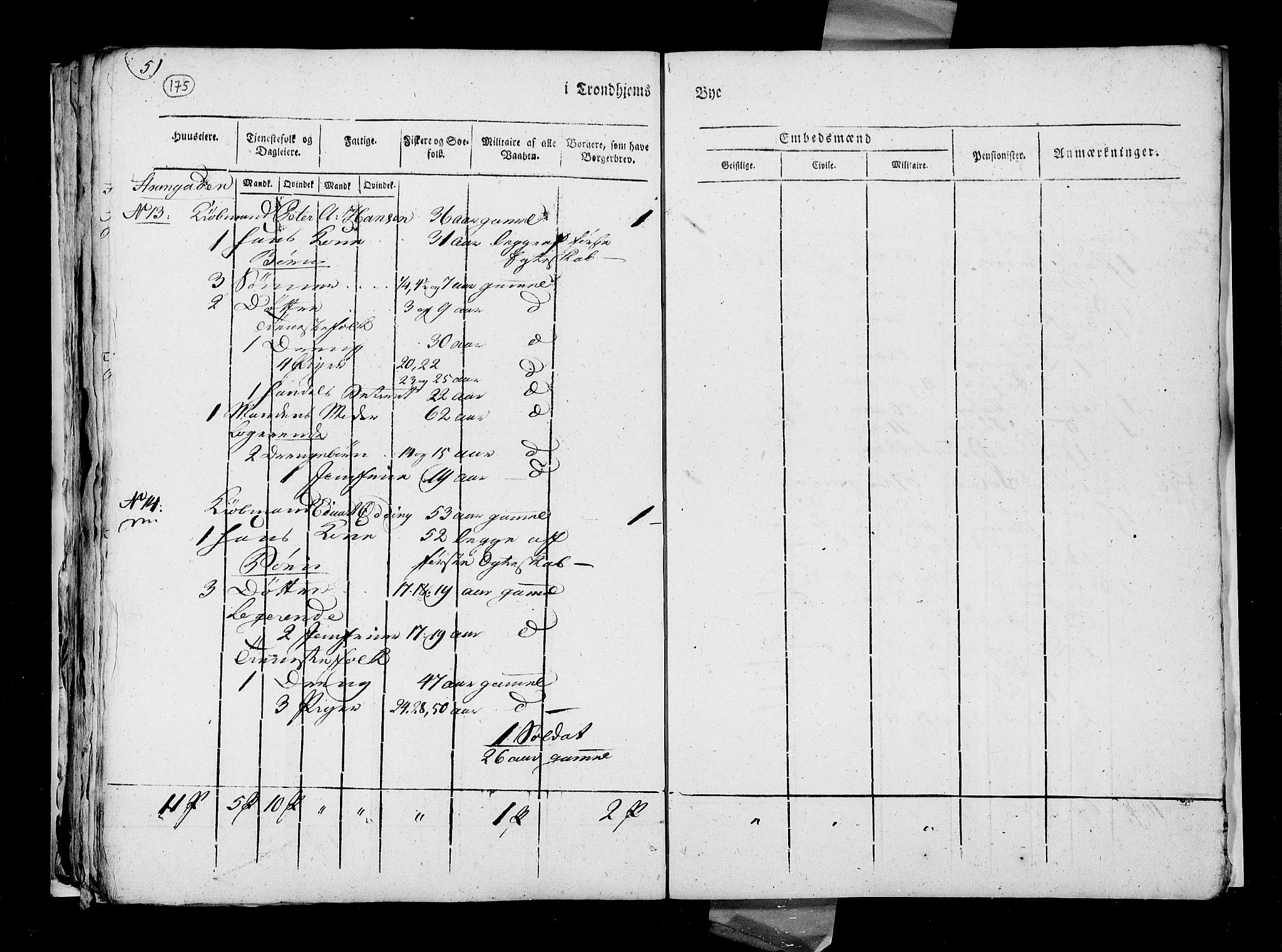 RA, Census 1815, vol. 4: Trondheim, 1815, p. 180