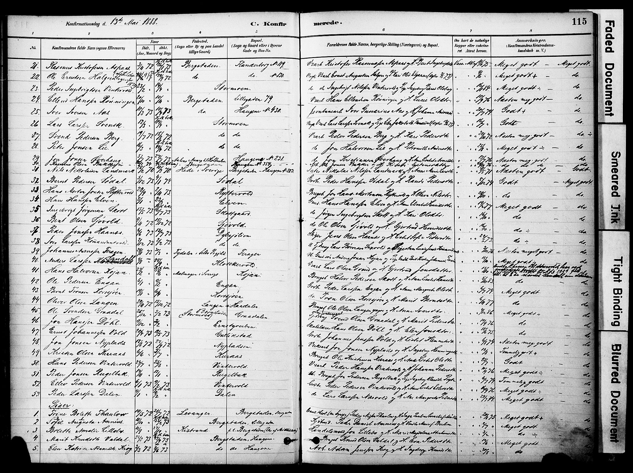 Ministerialprotokoller, klokkerbøker og fødselsregistre - Sør-Trøndelag, SAT/A-1456/681/L0933: Parish register (official) no. 681A11, 1879-1890, p. 115
