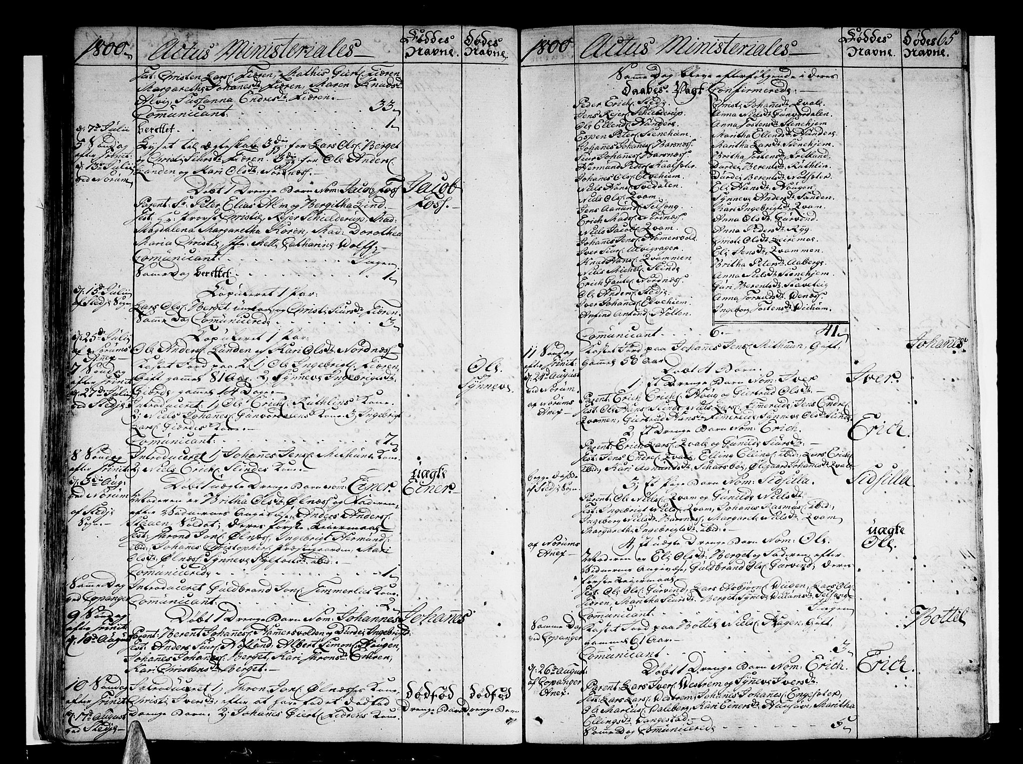 Sogndal sokneprestembete, AV/SAB-A-81301/H/Haa/Haaa/L0008: Parish register (official) no. A 8, 1795-1809, p. 65