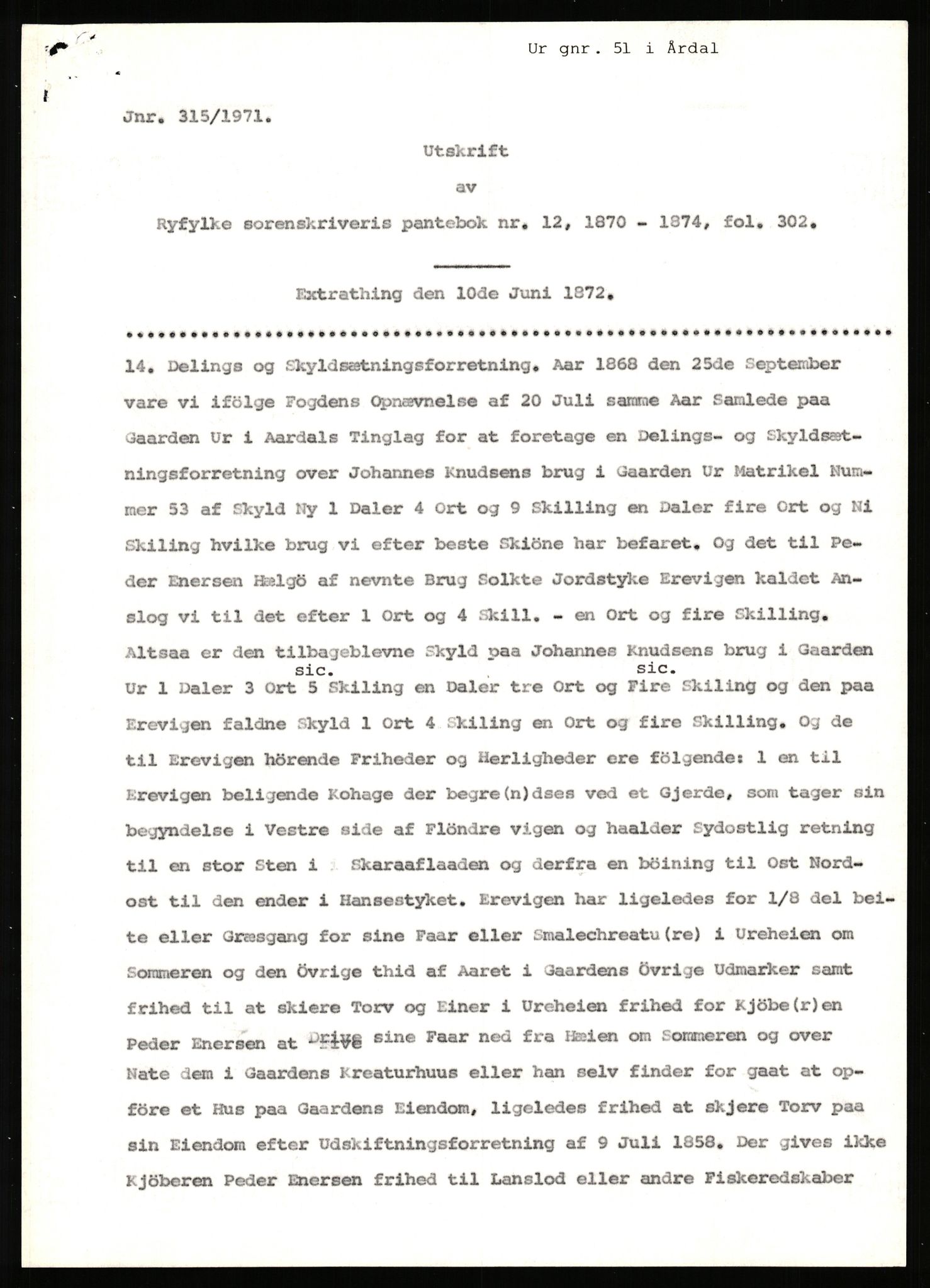 Statsarkivet i Stavanger, AV/SAST-A-101971/03/Y/Yj/L0091: Avskrifter sortert etter gårdsnavn: Ur - Vareberg, 1750-1930, p. 4