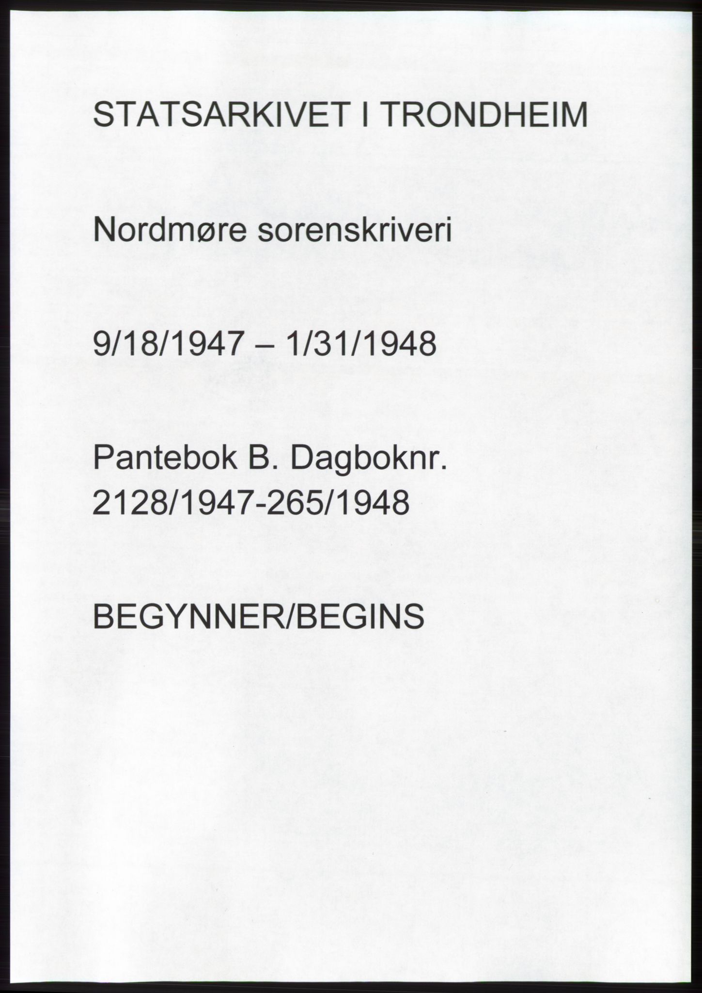 Nordmøre sorenskriveri, AV/SAT-A-4132/1/2/2Ca: Mortgage book no. B97, 1947-1948