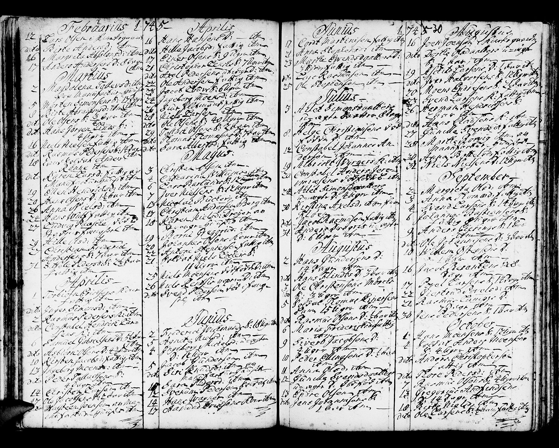 Domkirken sokneprestembete, AV/SAB-A-74801/H/Haa/L0008: Parish register (official) no. A 8, 1725-1775, p. 30