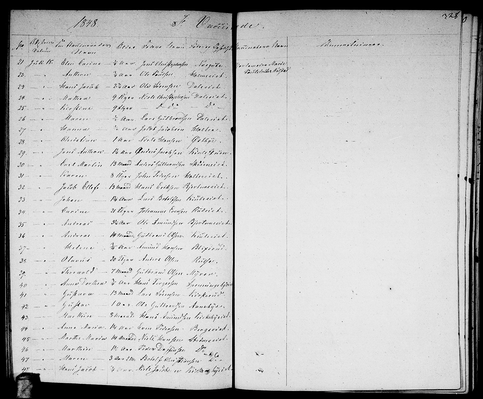 Nittedal prestekontor Kirkebøker, AV/SAO-A-10365a/F/Fa/L0004: Parish register (official) no. I 4, 1836-1849, p. 328