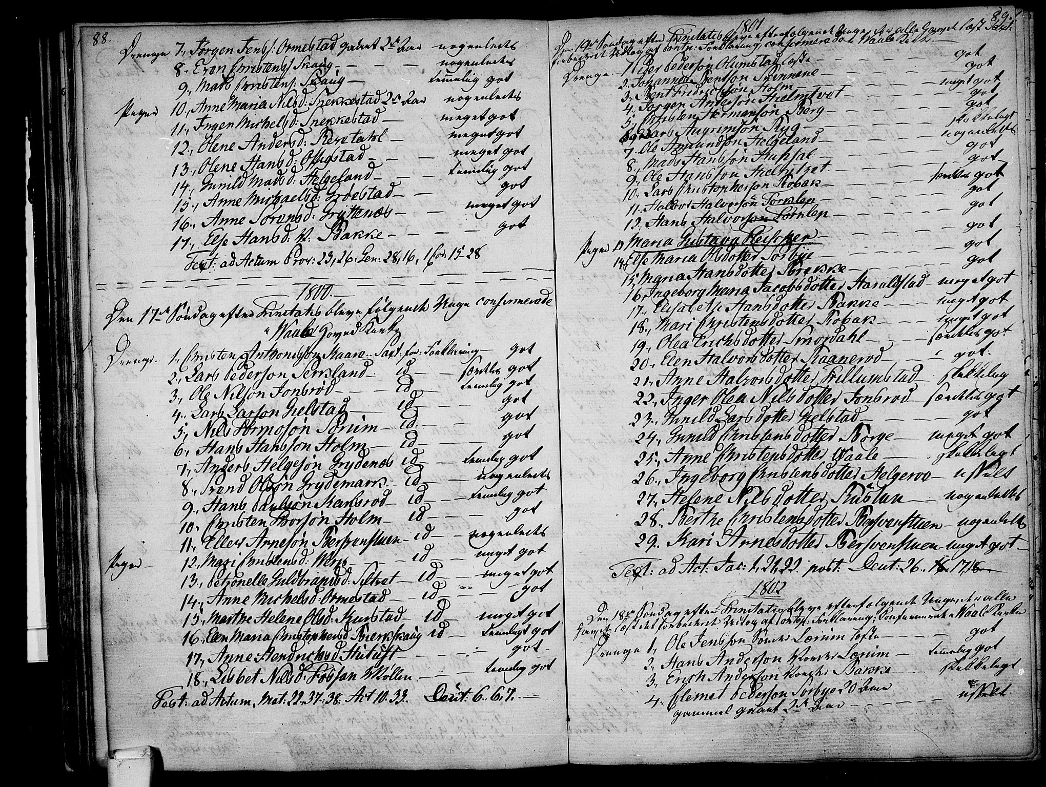 Våle kirkebøker, SAKO/A-334/F/Fa/L0005: Parish register (official) no. I 5, 1773-1808, p. 88-89