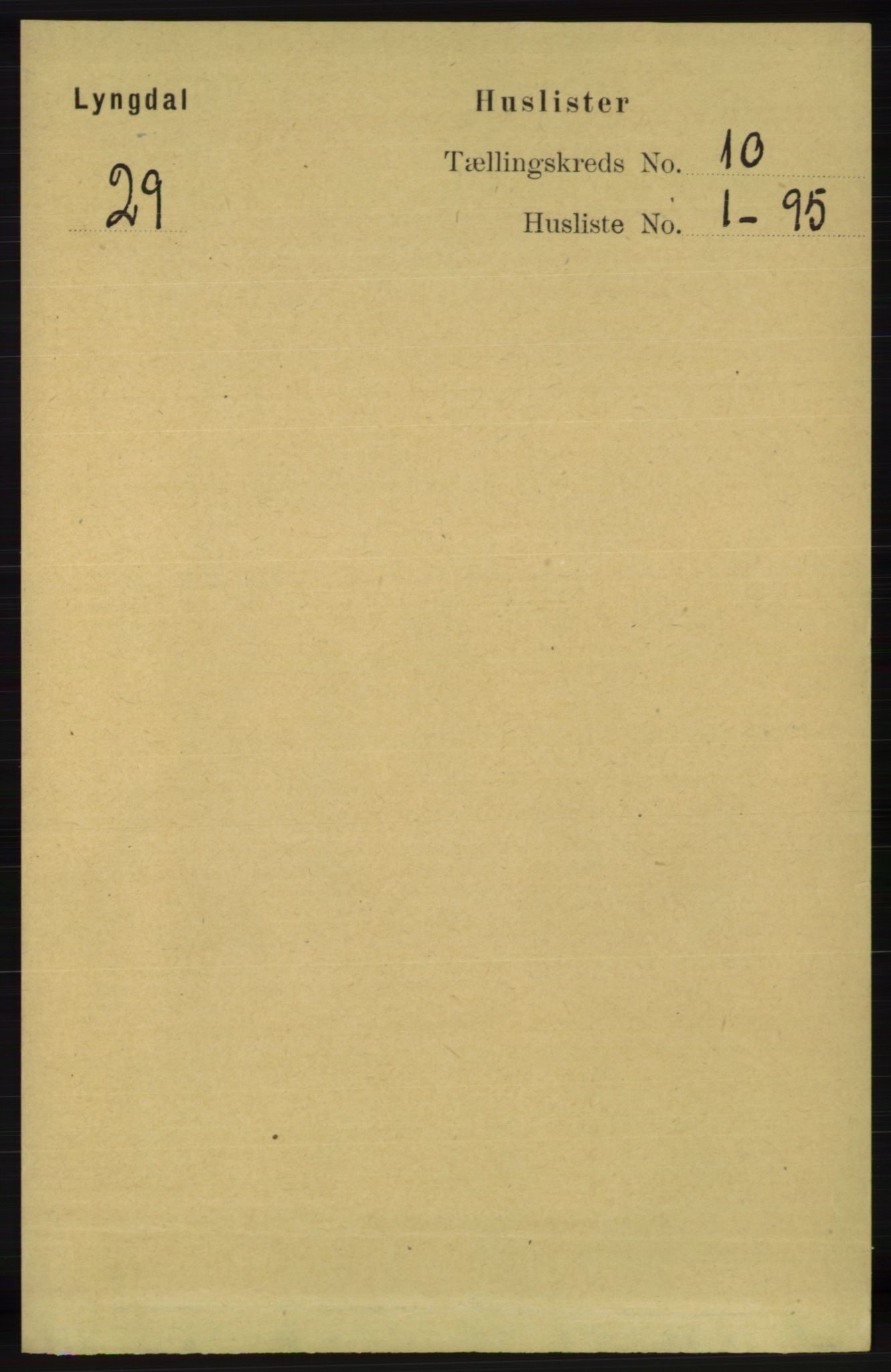 RA, 1891 census for 1032 Lyngdal, 1891, p. 4155