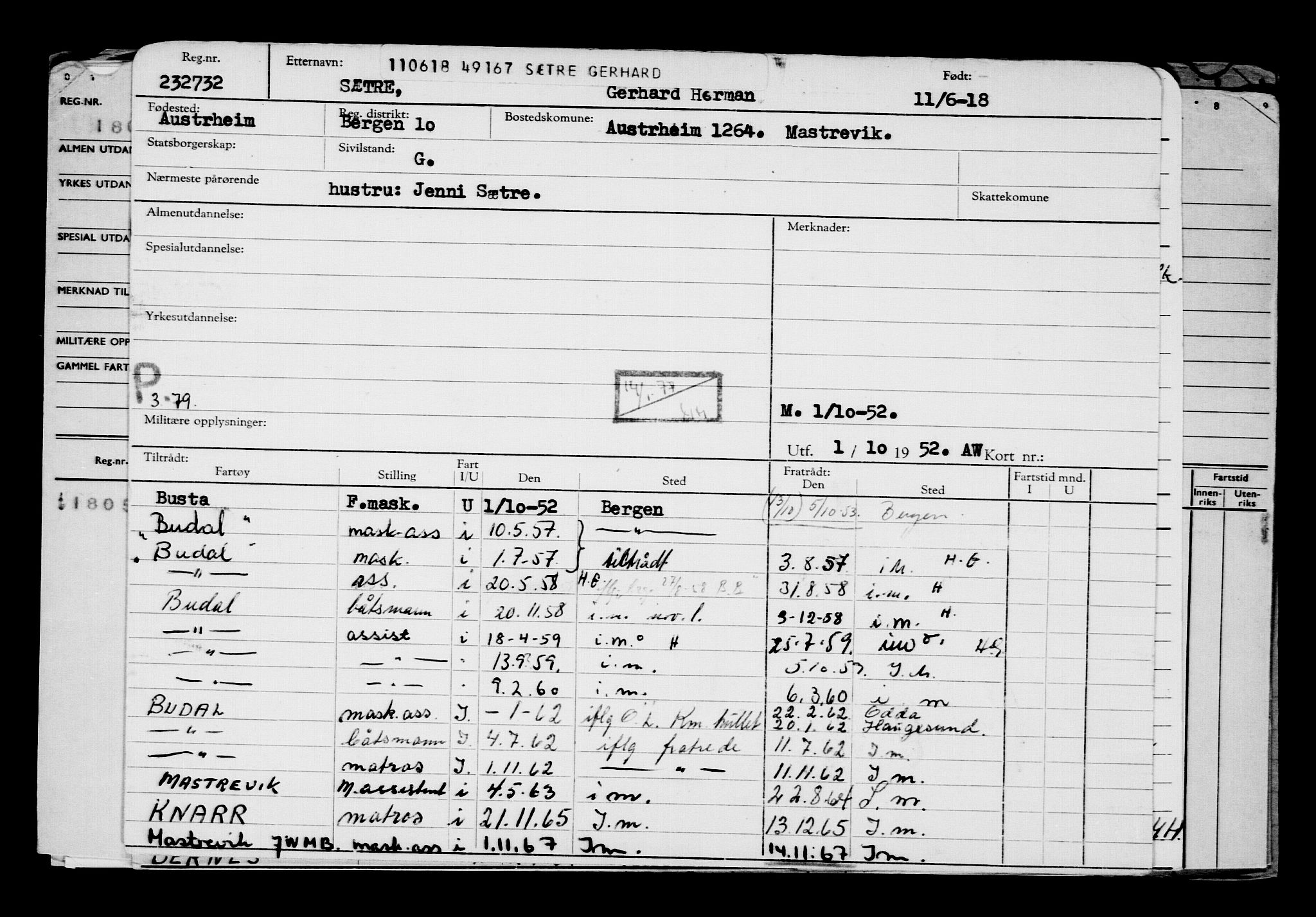 Direktoratet for sjømenn, AV/RA-S-3545/G/Gb/L0159: Hovedkort, 1918, p. 231