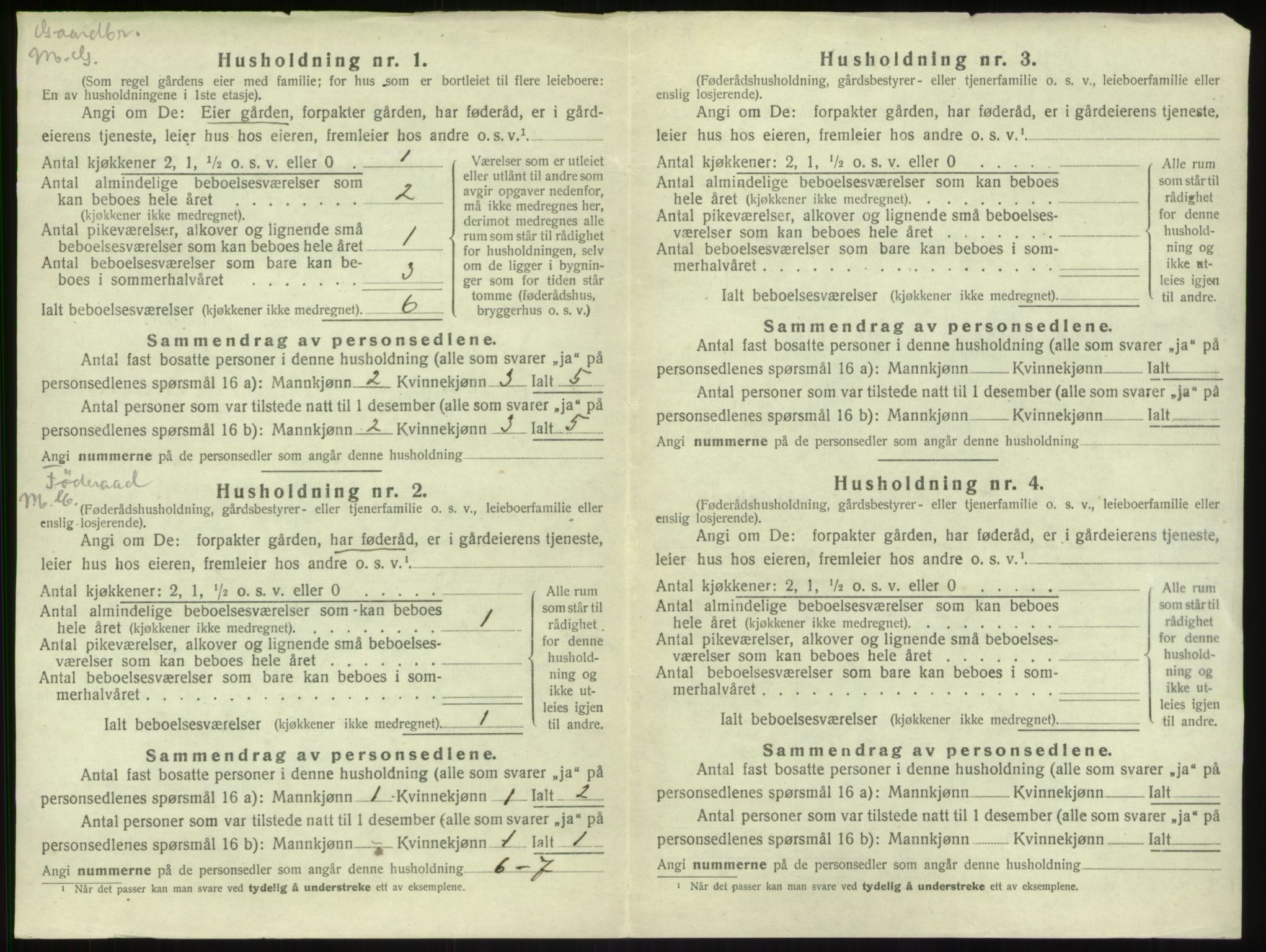 SAB, 1920 census for Leikanger, 1920, p. 276