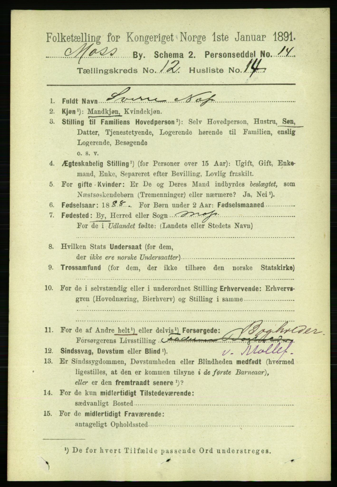 RA, 1891 census for 0104 Moss, 1891, p. 6475