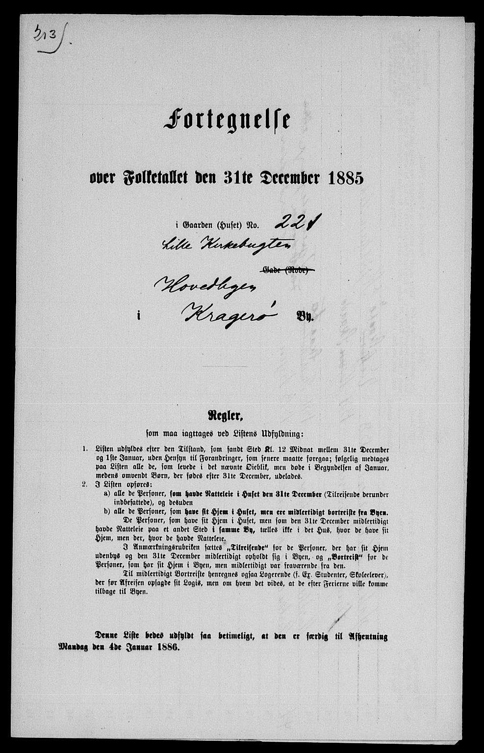 SAKO, 1885 census for 0801 Kragerø, 1885, p. 1455