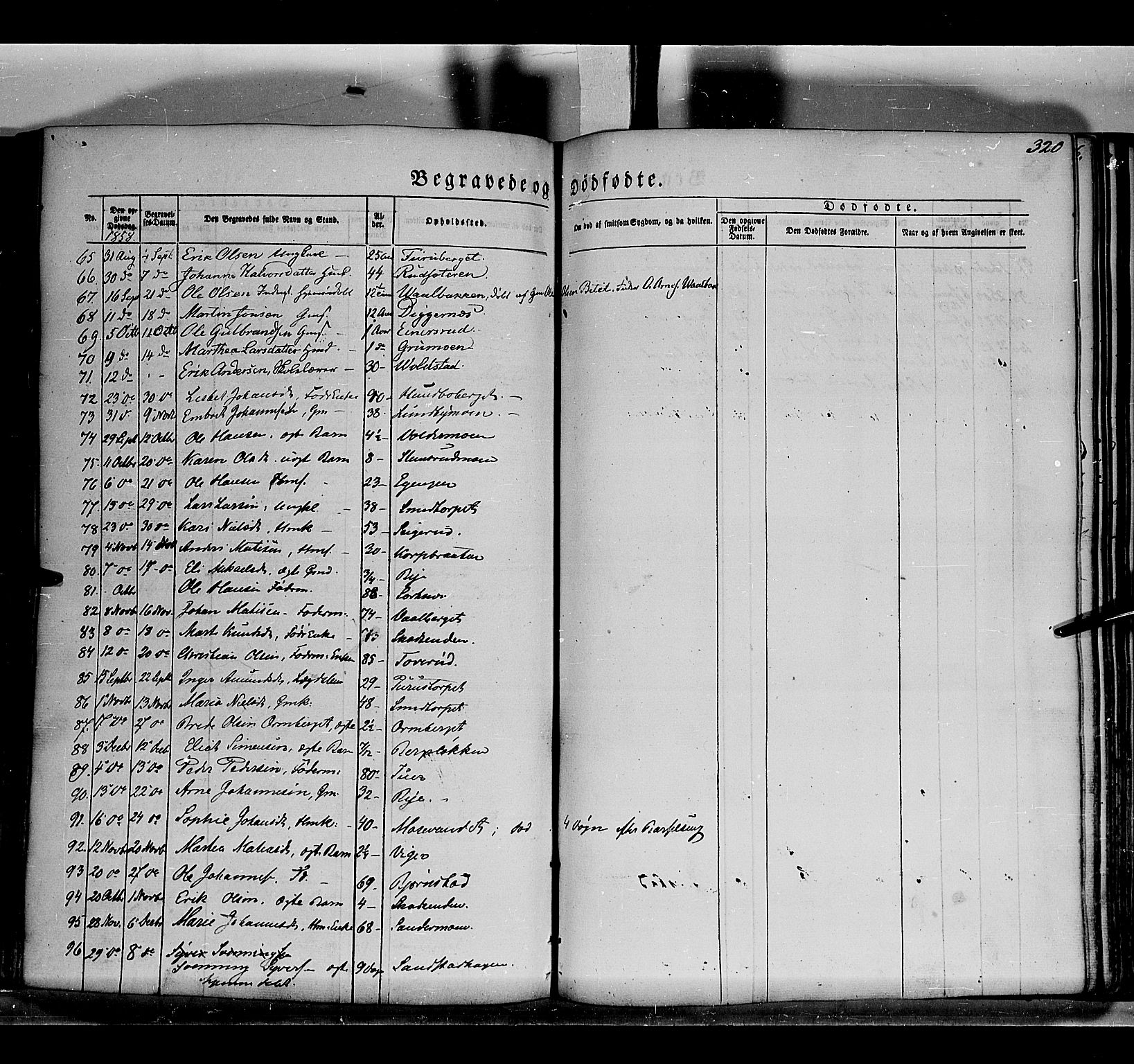 Grue prestekontor, SAH/PREST-036/H/Ha/Haa/L0008: Parish register (official) no. 8, 1847-1858, p. 320