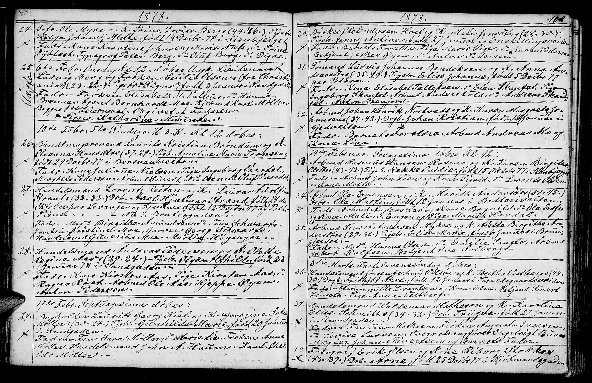Ministerialprotokoller, klokkerbøker og fødselsregistre - Sør-Trøndelag, SAT/A-1456/602/L0142: Parish register (copy) no. 602C10, 1872-1894, p. 108