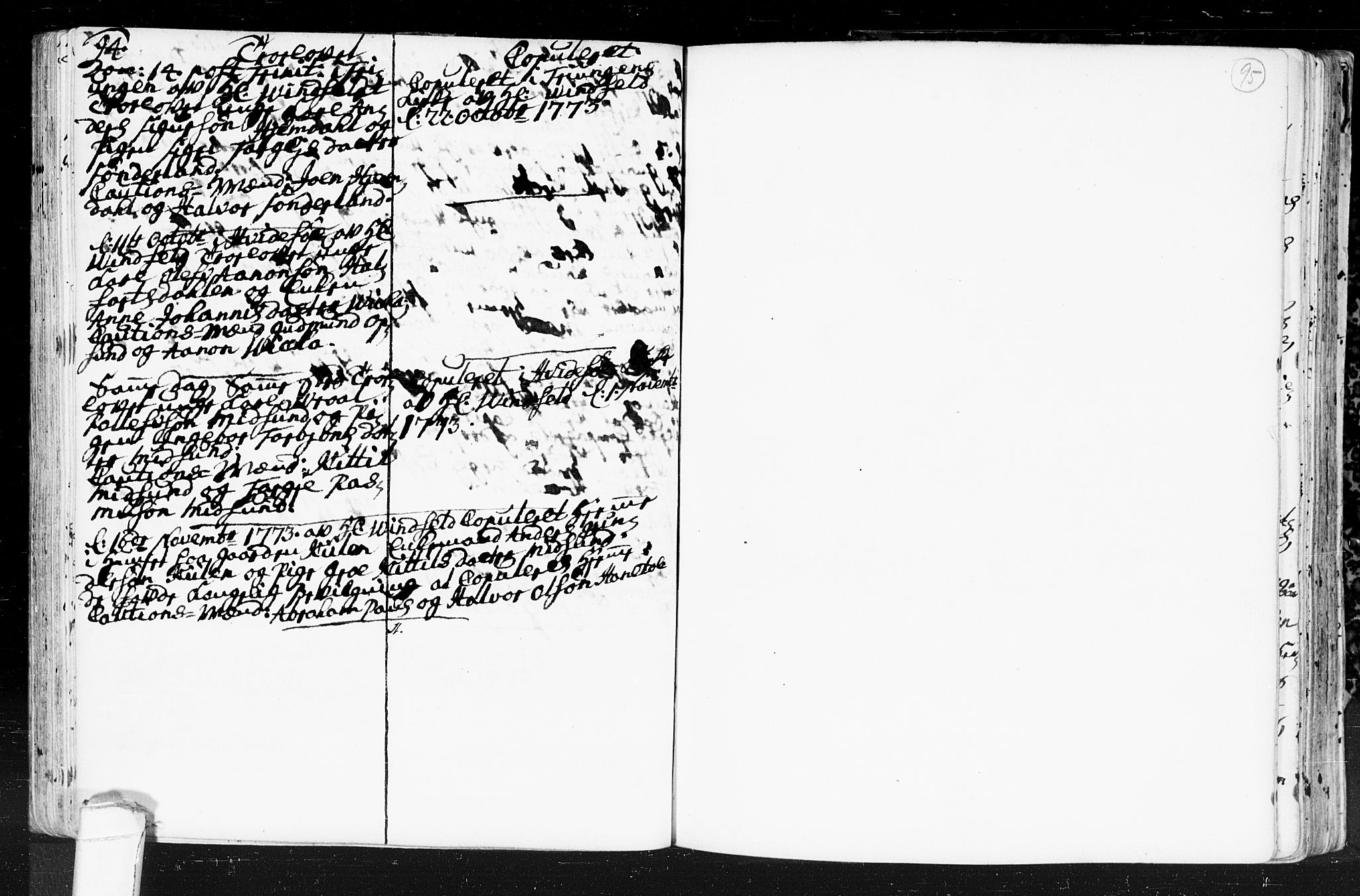 Kviteseid kirkebøker, SAKO/A-276/F/Fa/L0001: Parish register (official) no. I 1, 1754-1773, p. 94-95