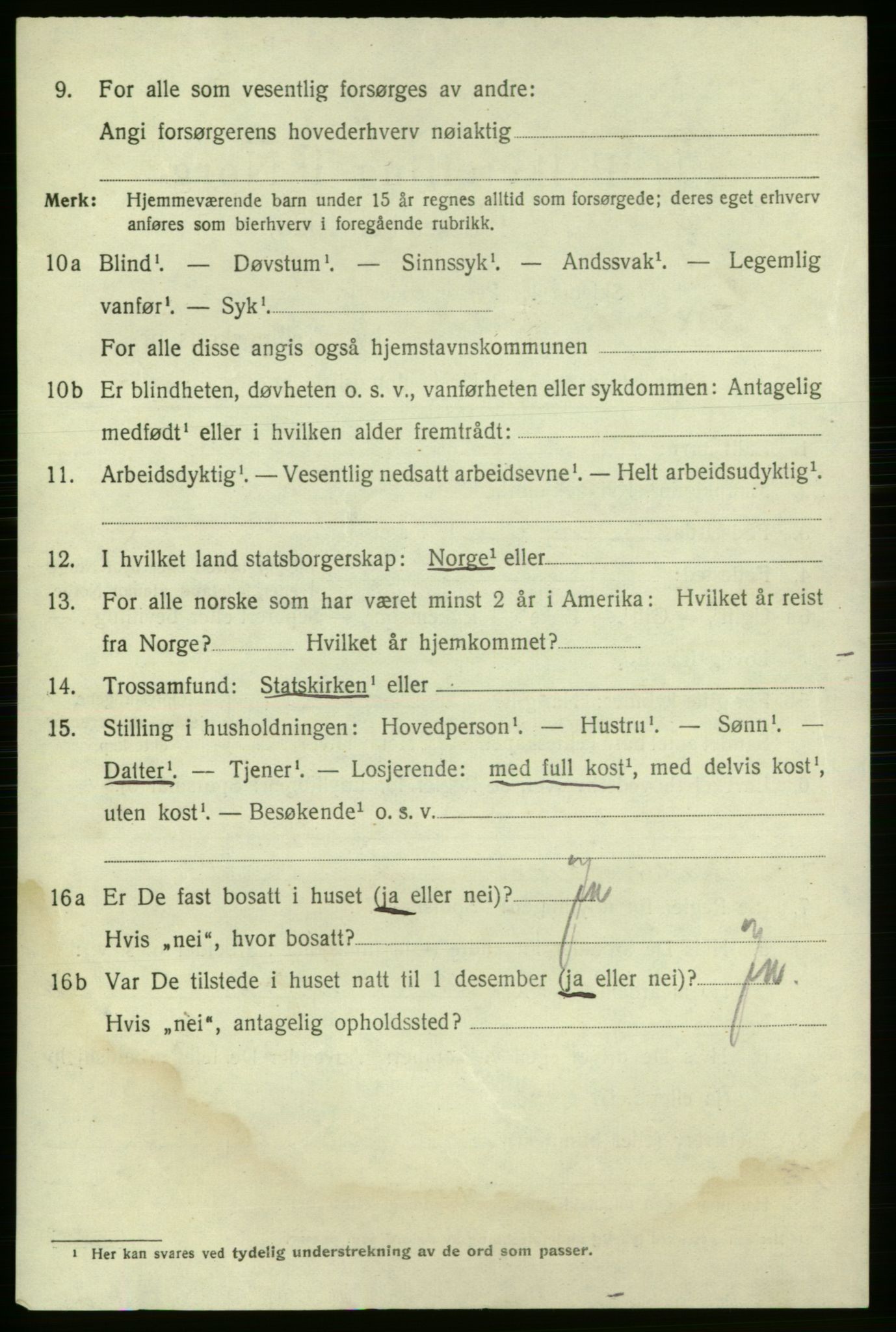 SAO, 1920 census for Fredrikshald, 1920, p. 16484