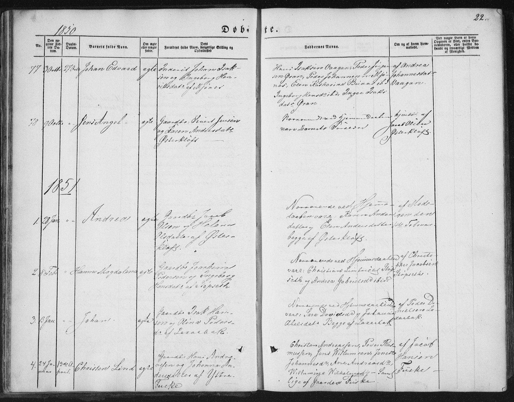 Ministerialprotokoller, klokkerbøker og fødselsregistre - Nordland, SAT/A-1459/852/L0738: Parish register (official) no. 852A08, 1849-1865, p. 22