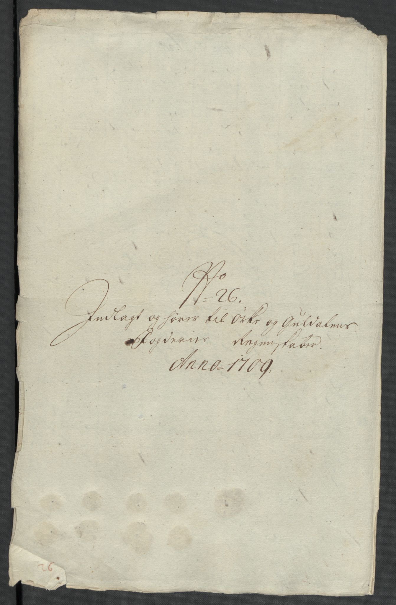 Rentekammeret inntil 1814, Reviderte regnskaper, Fogderegnskap, AV/RA-EA-4092/R60/L3959: Fogderegnskap Orkdal og Gauldal, 1709, p. 334