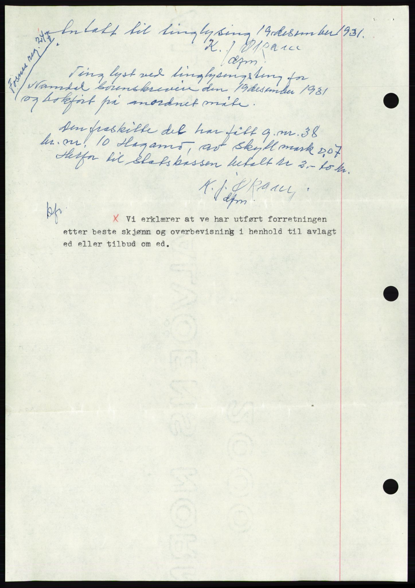 Namdal sorenskriveri, AV/SAT-A-4133/1/2/2C: Mortgage book no. -, 1931-1934, Deed date: 19.12.1931