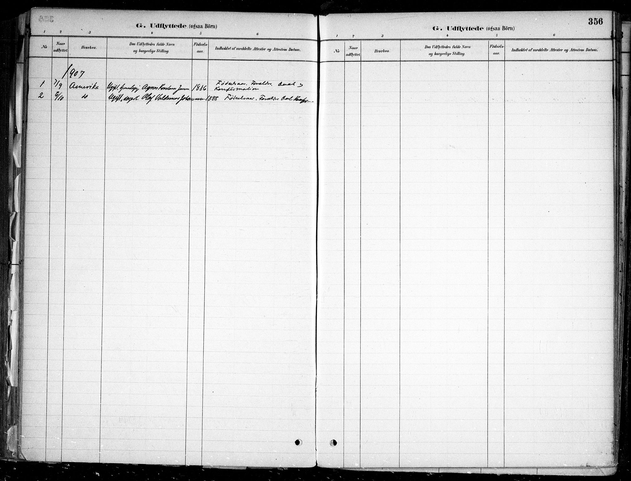 Nesodden prestekontor Kirkebøker, SAO/A-10013/F/Fa/L0009: Parish register (official) no. I 9, 1880-1915, p. 356