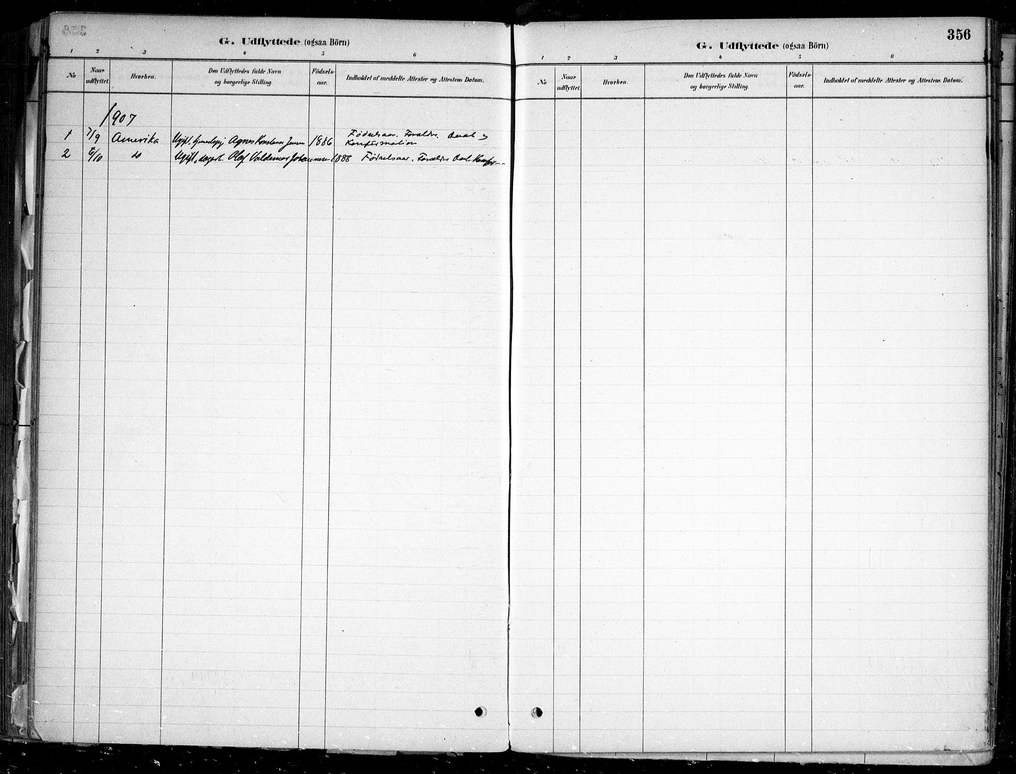 Nesodden prestekontor Kirkebøker, AV/SAO-A-10013/F/Fa/L0009: Parish register (official) no. I 9, 1880-1915, p. 356