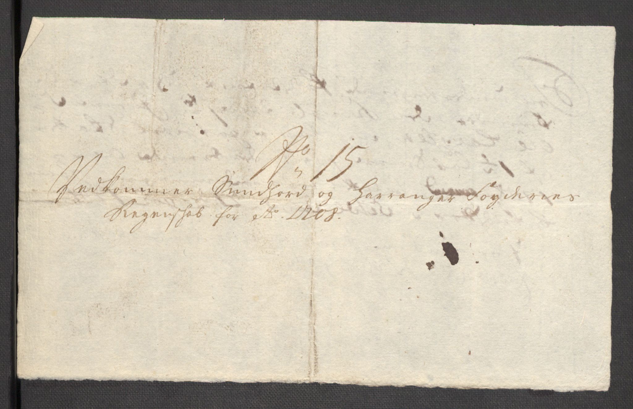 Rentekammeret inntil 1814, Reviderte regnskaper, Fogderegnskap, AV/RA-EA-4092/R48/L2985: Fogderegnskap Sunnhordland og Hardanger, 1708, p. 276