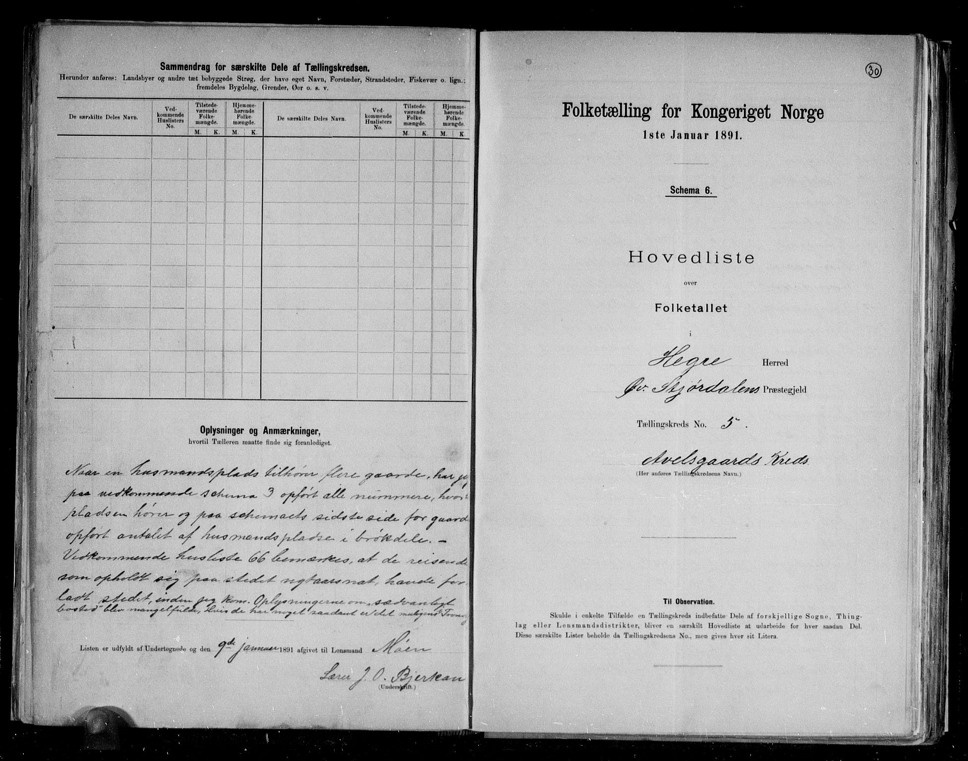 RA, 1891 census for 1712 Hegra, 1891, p. 13