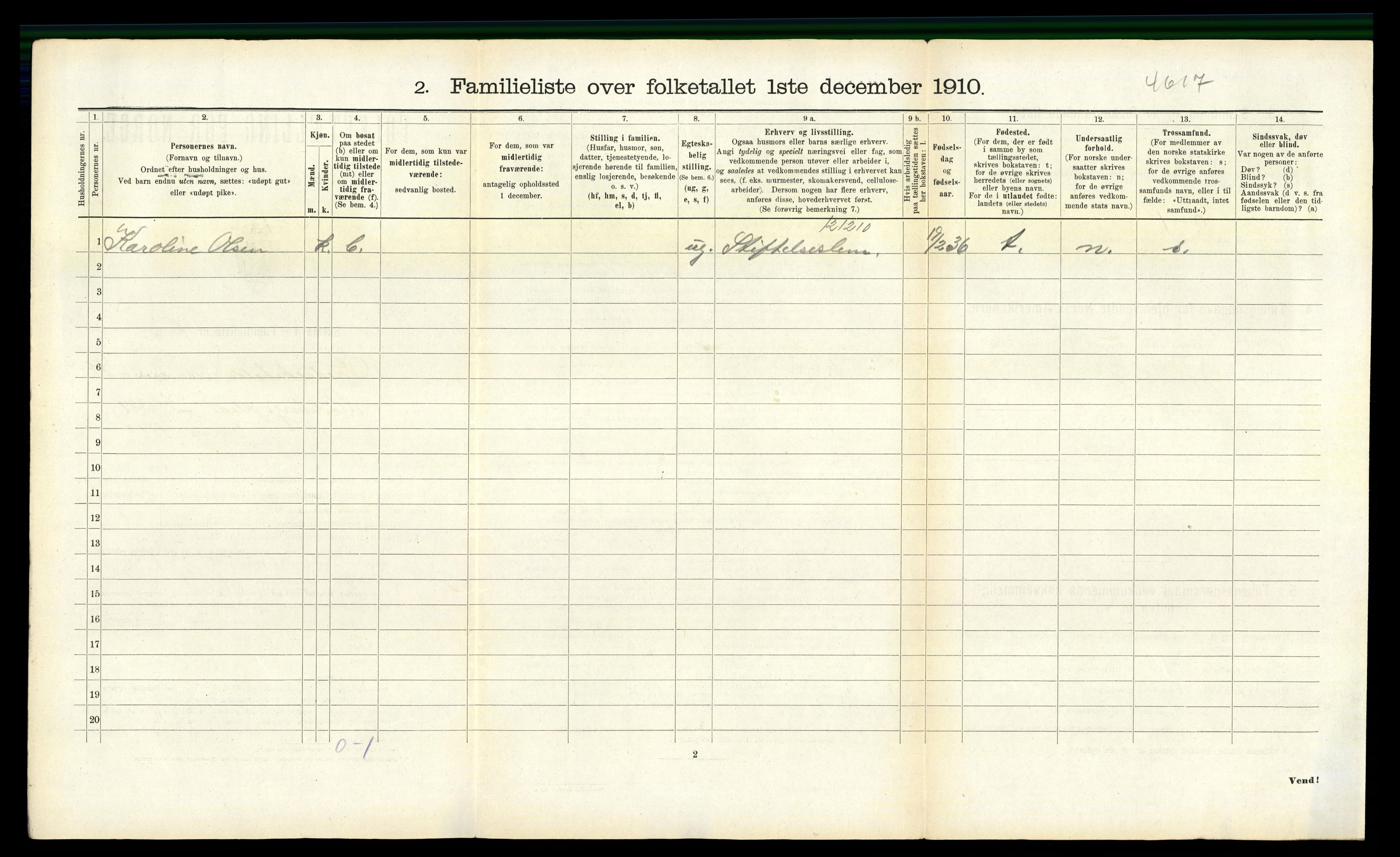 RA, 1910 census for Fredrikshald, 1910, p. 2795