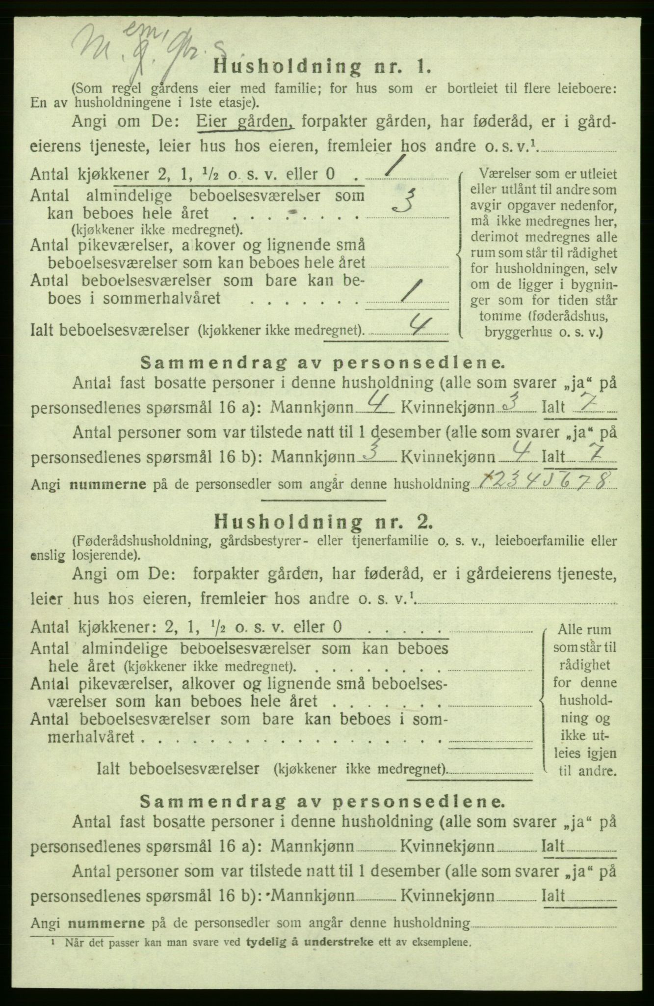 SAB, 1920 census for Strandebarm, 1920, p. 1183