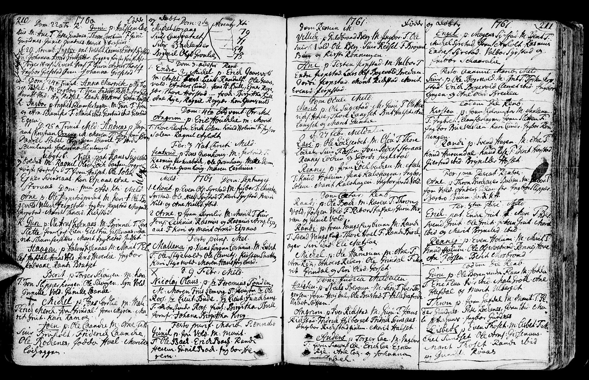 Ministerialprotokoller, klokkerbøker og fødselsregistre - Sør-Trøndelag, SAT/A-1456/672/L0851: Parish register (official) no. 672A04, 1751-1775, p. 210-211