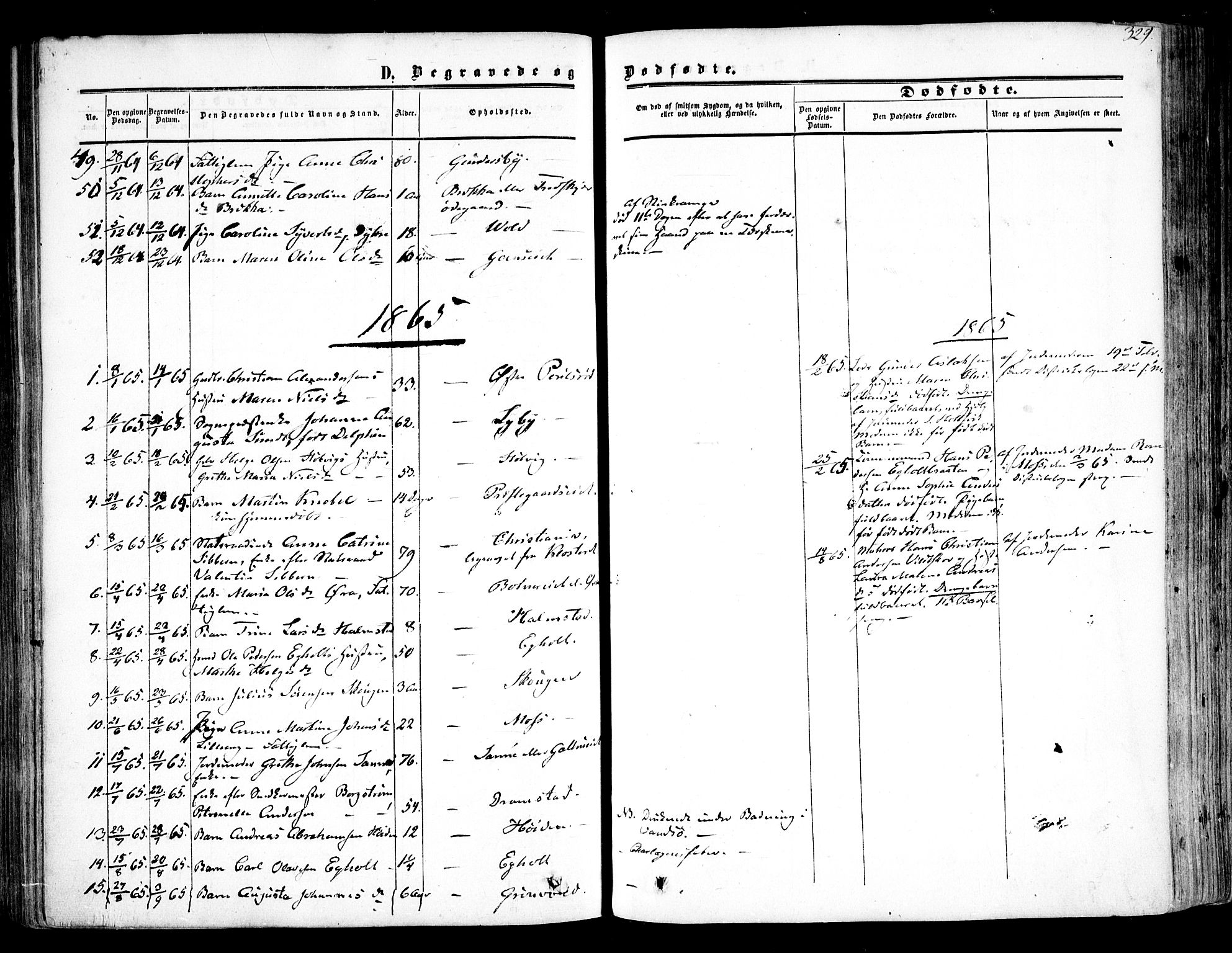 Rygge prestekontor Kirkebøker, SAO/A-10084b/F/Fa/L0005: Parish register (official) no. 5, 1852-1871, p. 329