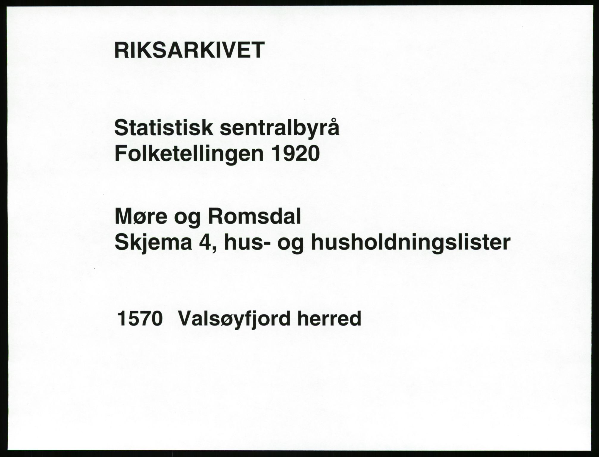 SAT, 1920 census for Valsøyfjord, 1920, p. 27