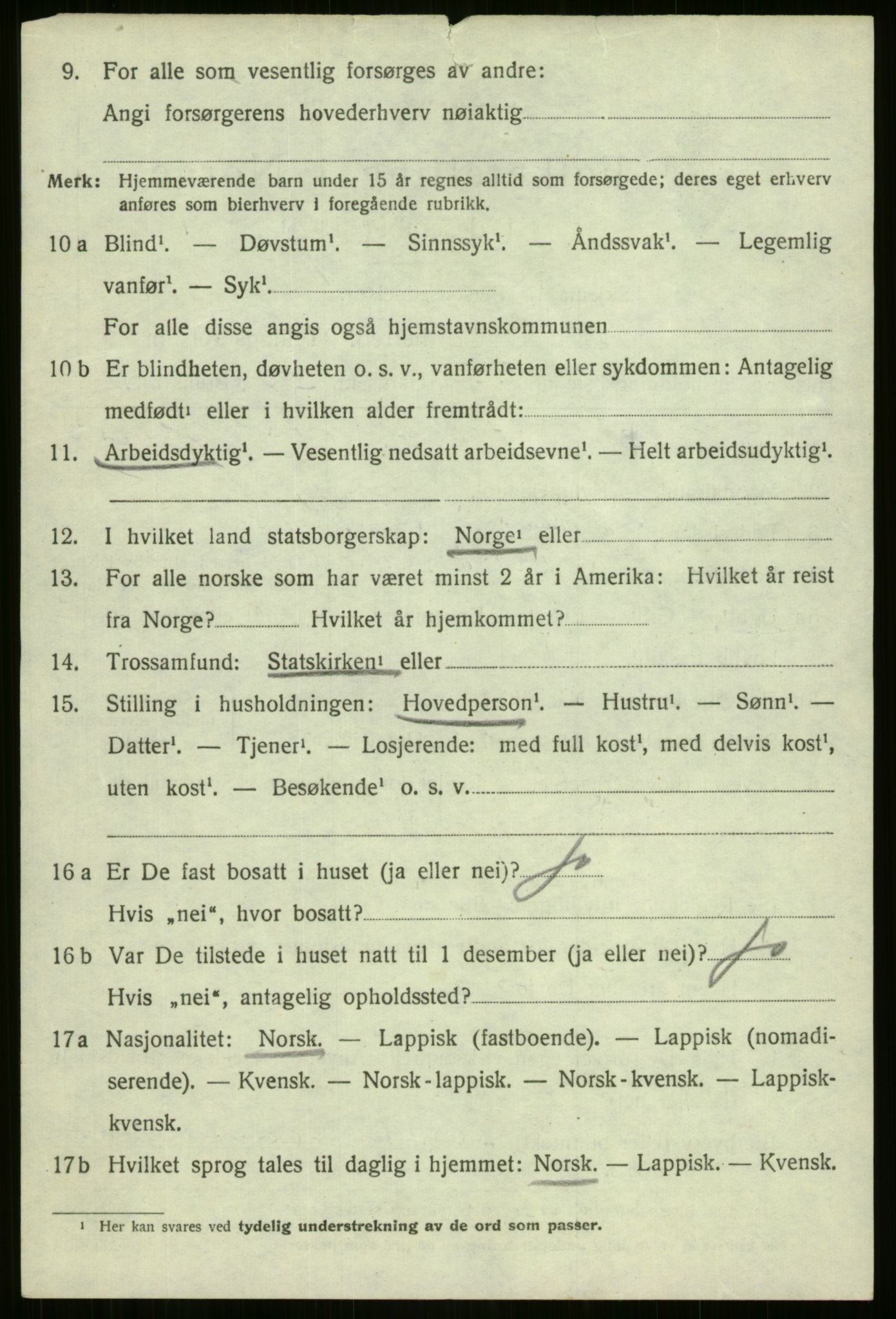 SATØ, 1920 census for Nordreisa, 1920, p. 2700