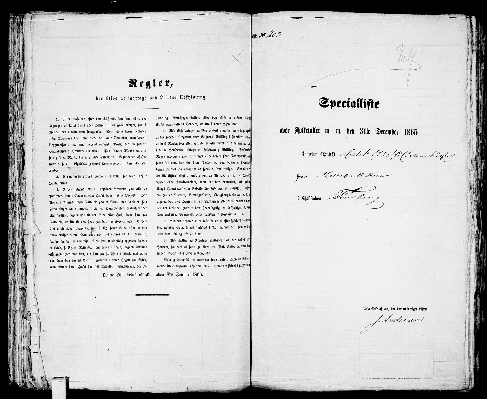 RA, 1865 census for Tønsberg, 1865, p. 440