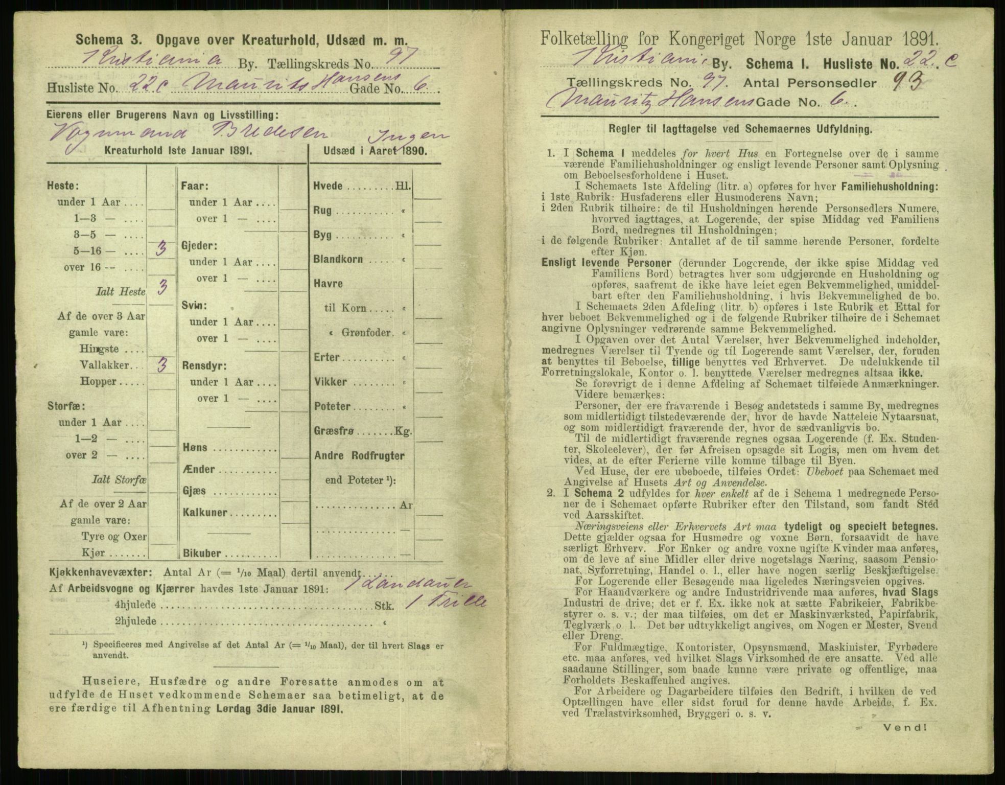 RA, 1891 census for 0301 Kristiania, 1891, p. 46878