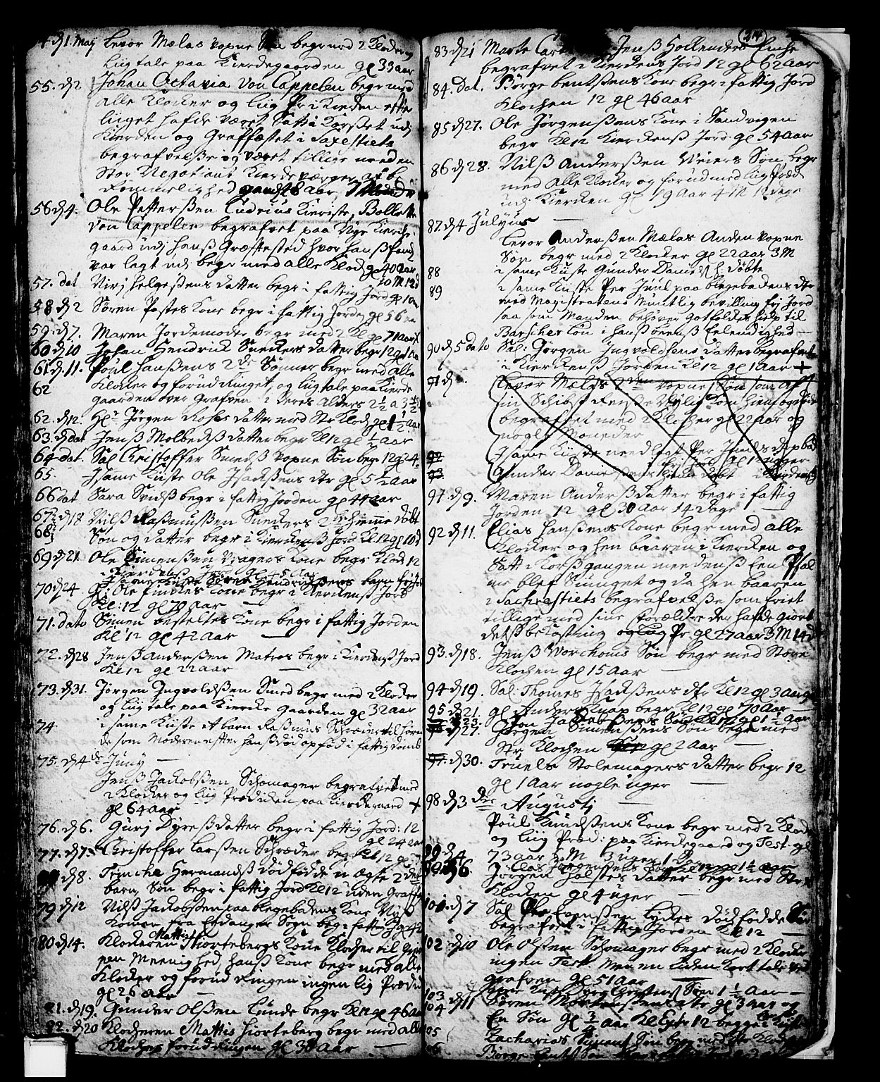 Skien kirkebøker, SAKO/A-302/F/Fa/L0002: Parish register (official) no. 2, 1716-1757, p. 214